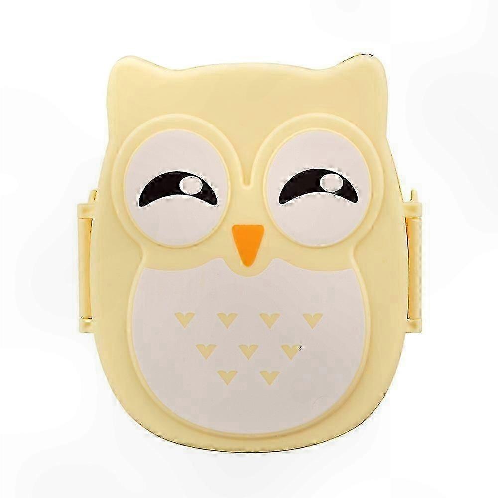 Portable Lunch Box with Owl Design and Purple Section for Easy Meal Organization
