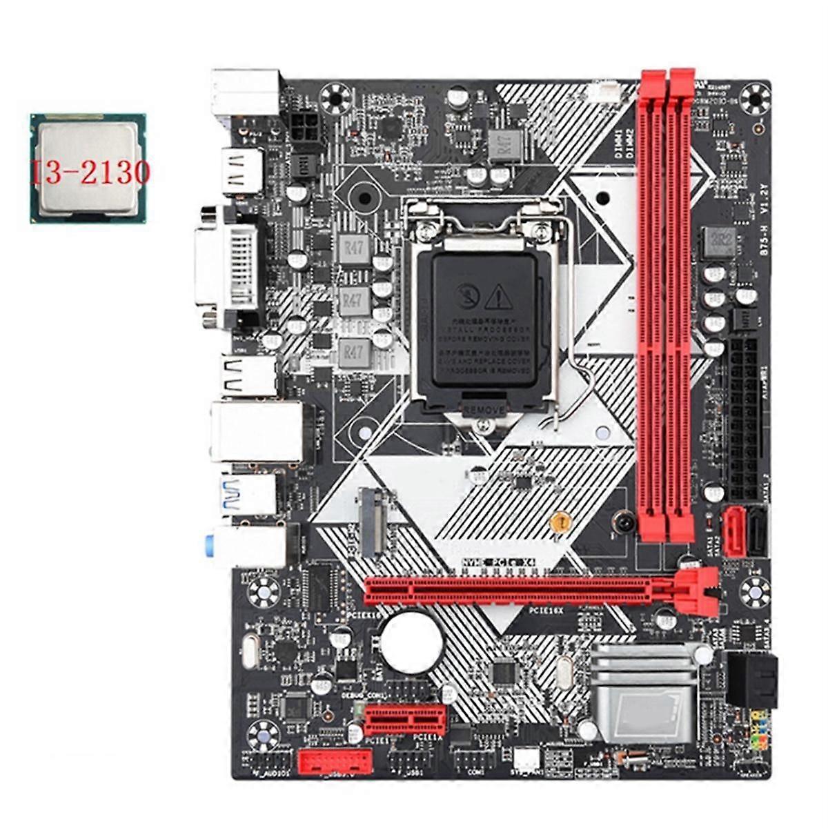 B75-H Desktop-Motherboard +I3-2130 CPU LGA 1155 USB 3.0 SATA 3.0 Unterstützung bis zu 16 GB DDR3 1600 MHz RA