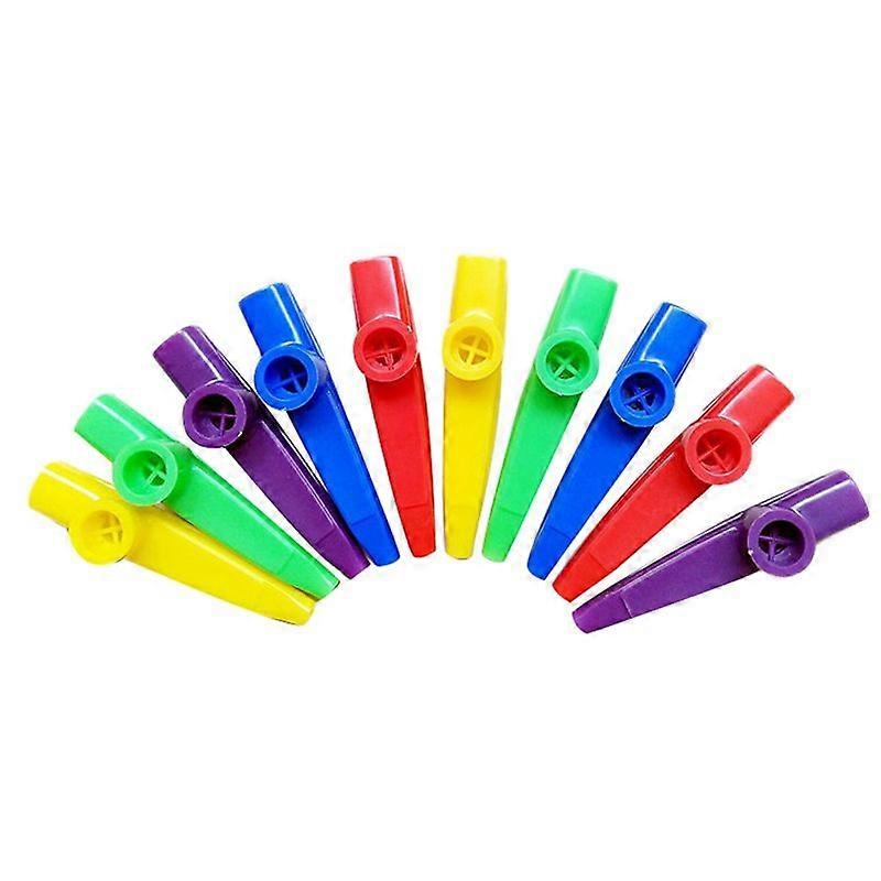 Plastic Kazoos Musical Instruments with Kazoo Flute Diaphragms for Gift, Prize and Party Favors 5 C
