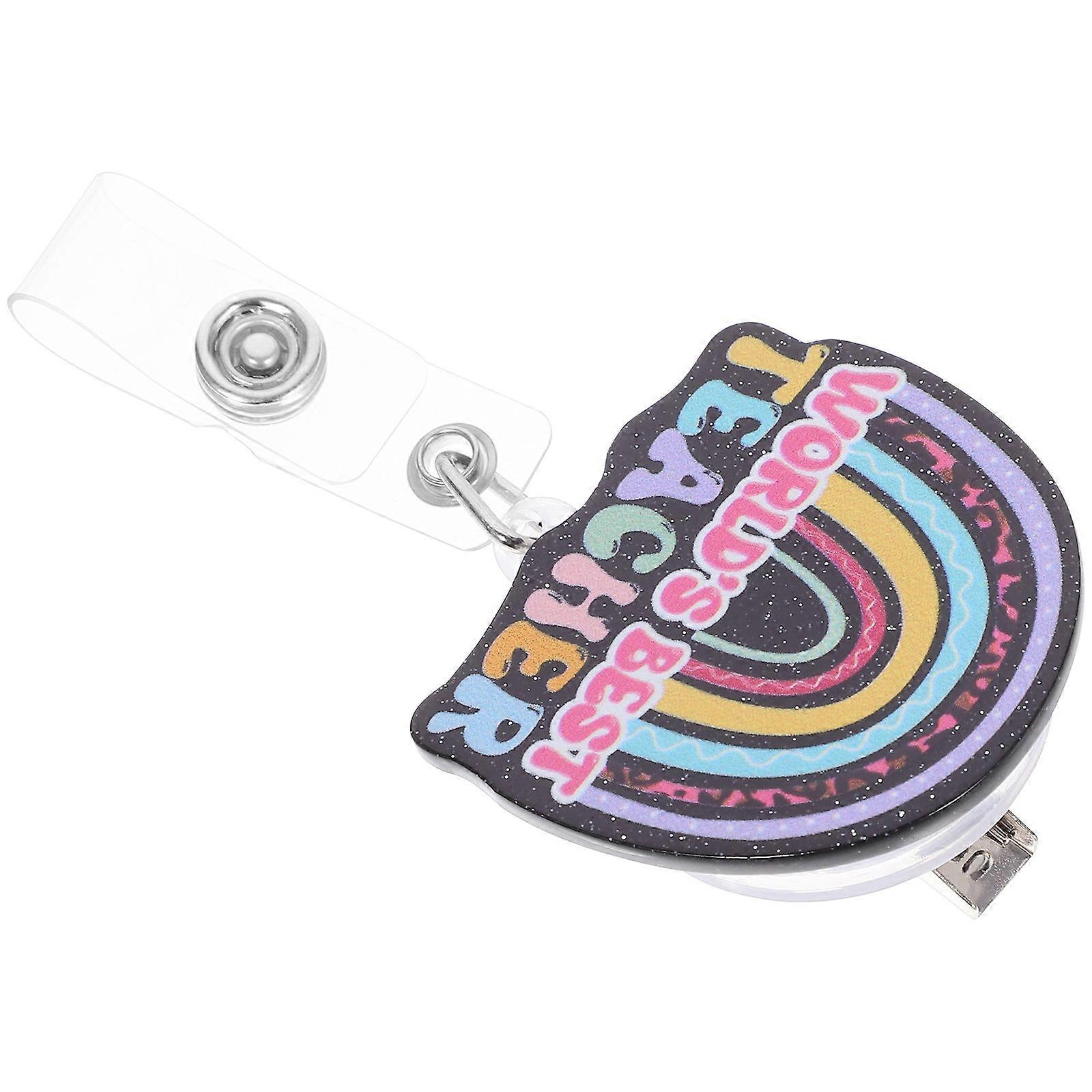 Rainbow Teacher Gift Outdoor Elastic Key Chain for Holding Keys