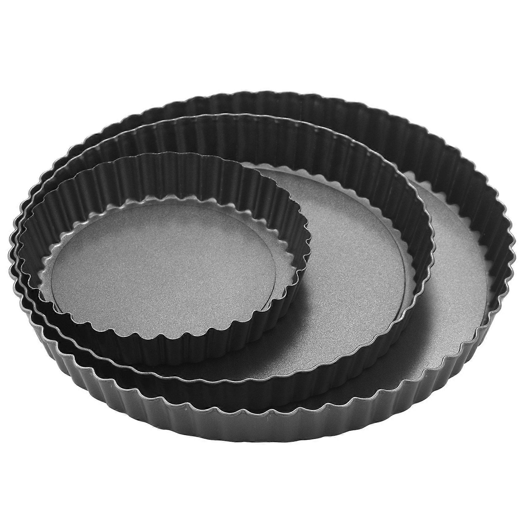 Pie Tin,Non-Stick Pie Dish,Round Quiche Tart ,Pizza Plate with Removable Loose Bottom,Bakeware(14/2
