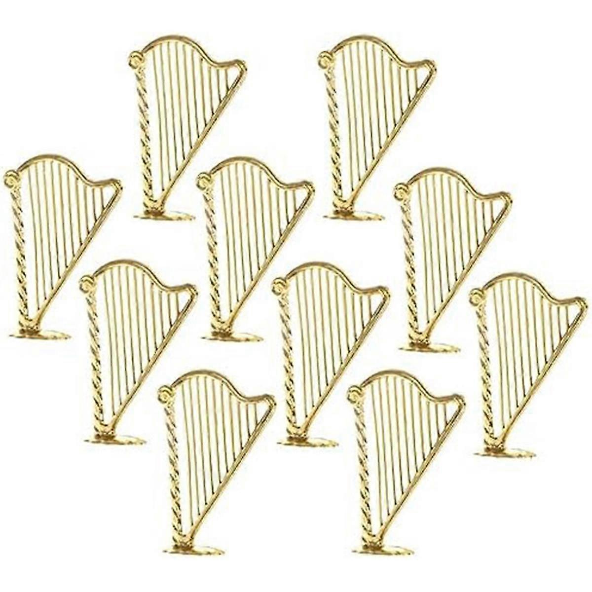 Miniature Harp, Miniature Musical Instrument Model, Mini Harp Model Pendant for Music Party Home De