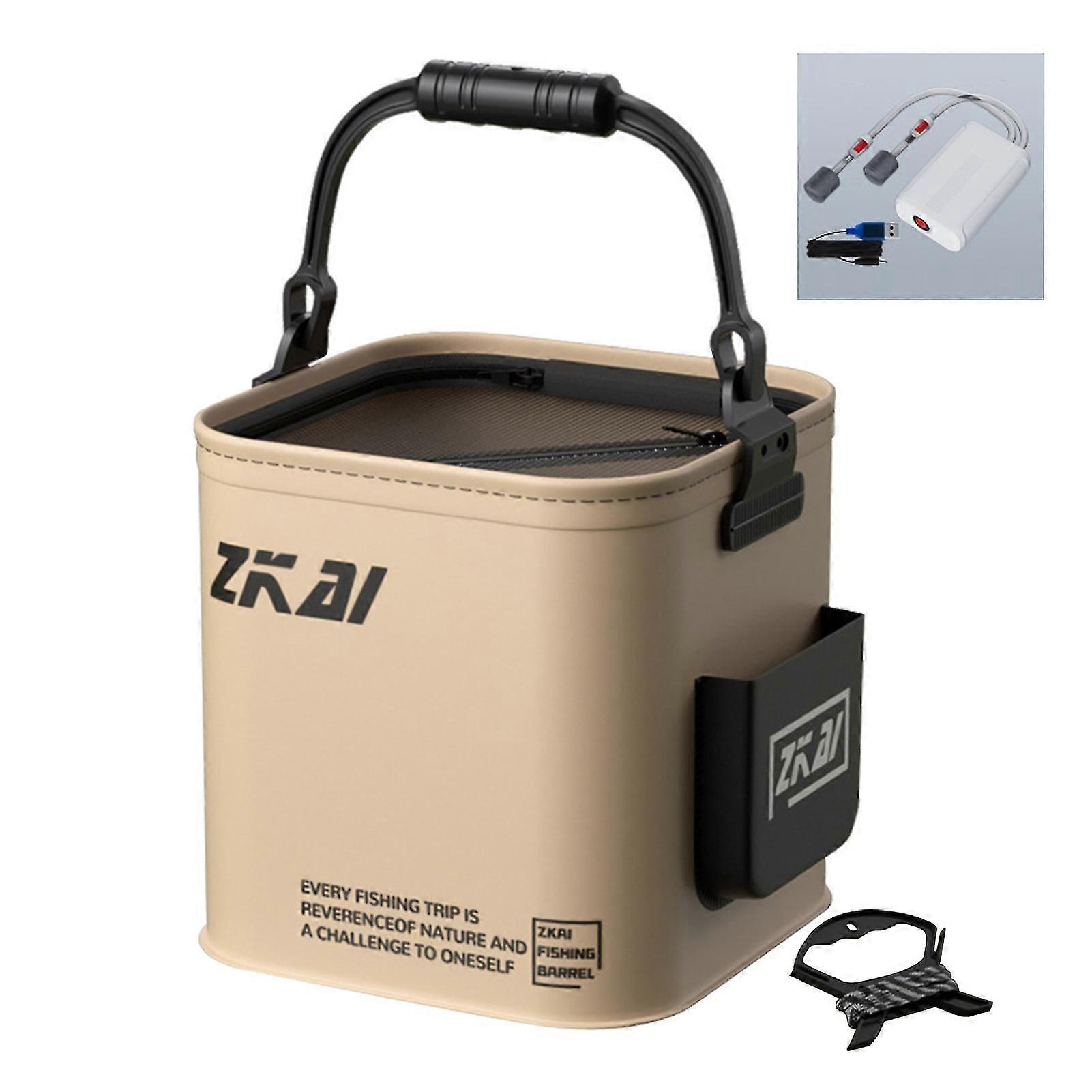 Foldable fish bucket for outdoor activities large capacity