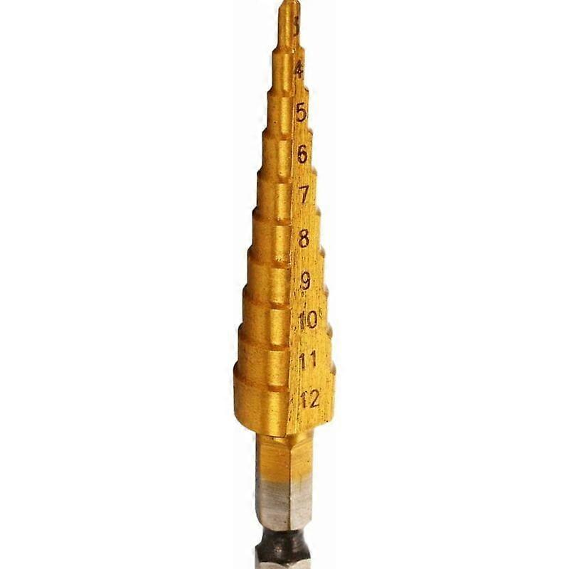 Step Drill Bit,High Speed Steel Titanium Step Drill Bit Cone Countersink Shank