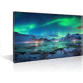 Aurora Boreal Northern Lights Lofotenslands Noruega Jogo de Quebra-cabeça de Madeira com Imagens 1000 Peças