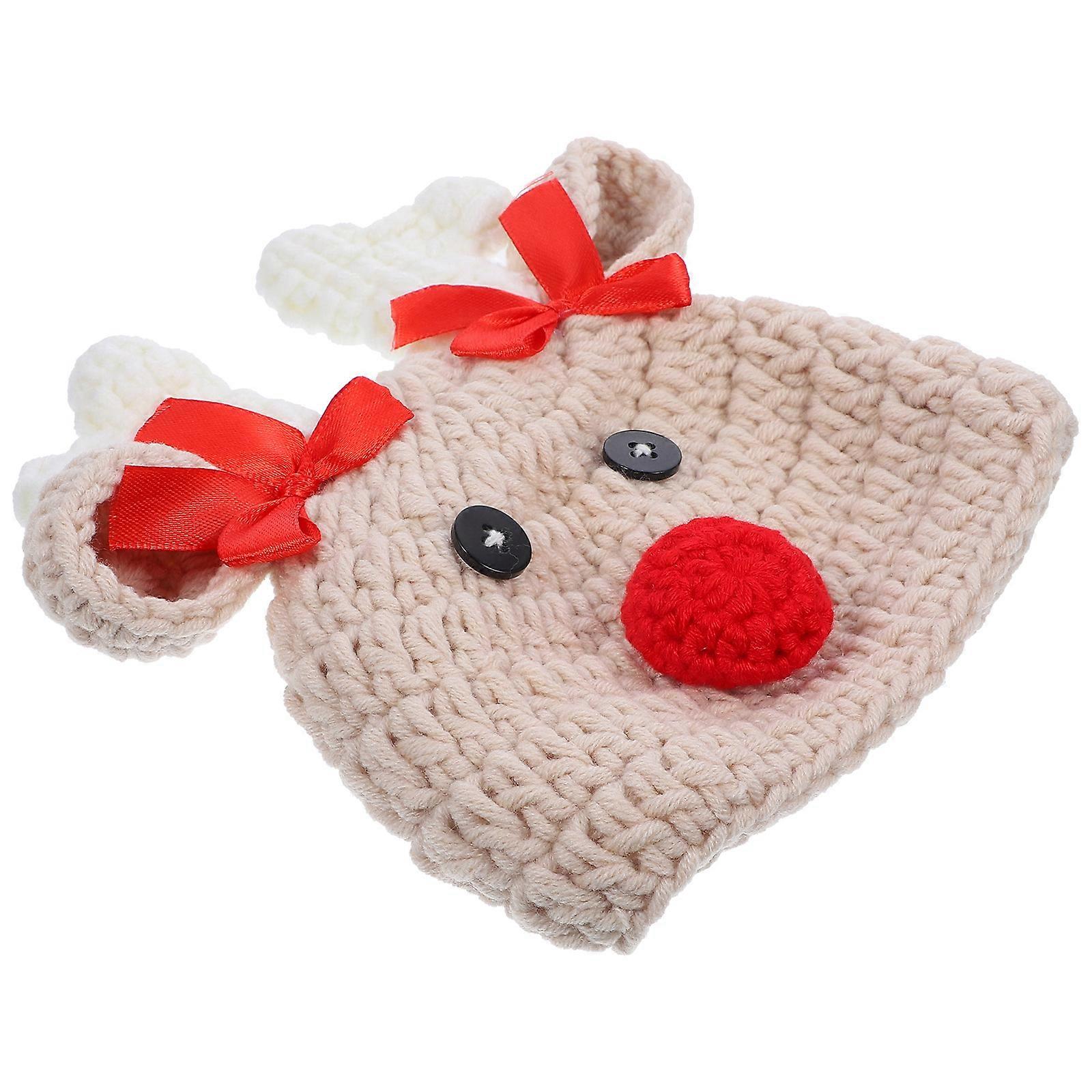 Knitted Baby Hat Designed For Autumn And Winter Wear Suitable For Photo Sessions 25x18cm Warm 1Set