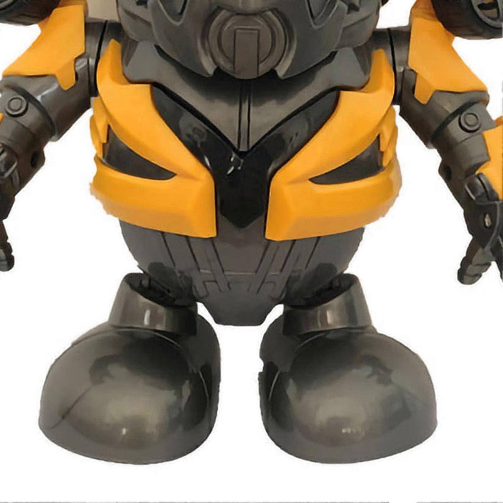 Yellow Small Robot Toy with Music, Lights & Dancing Function