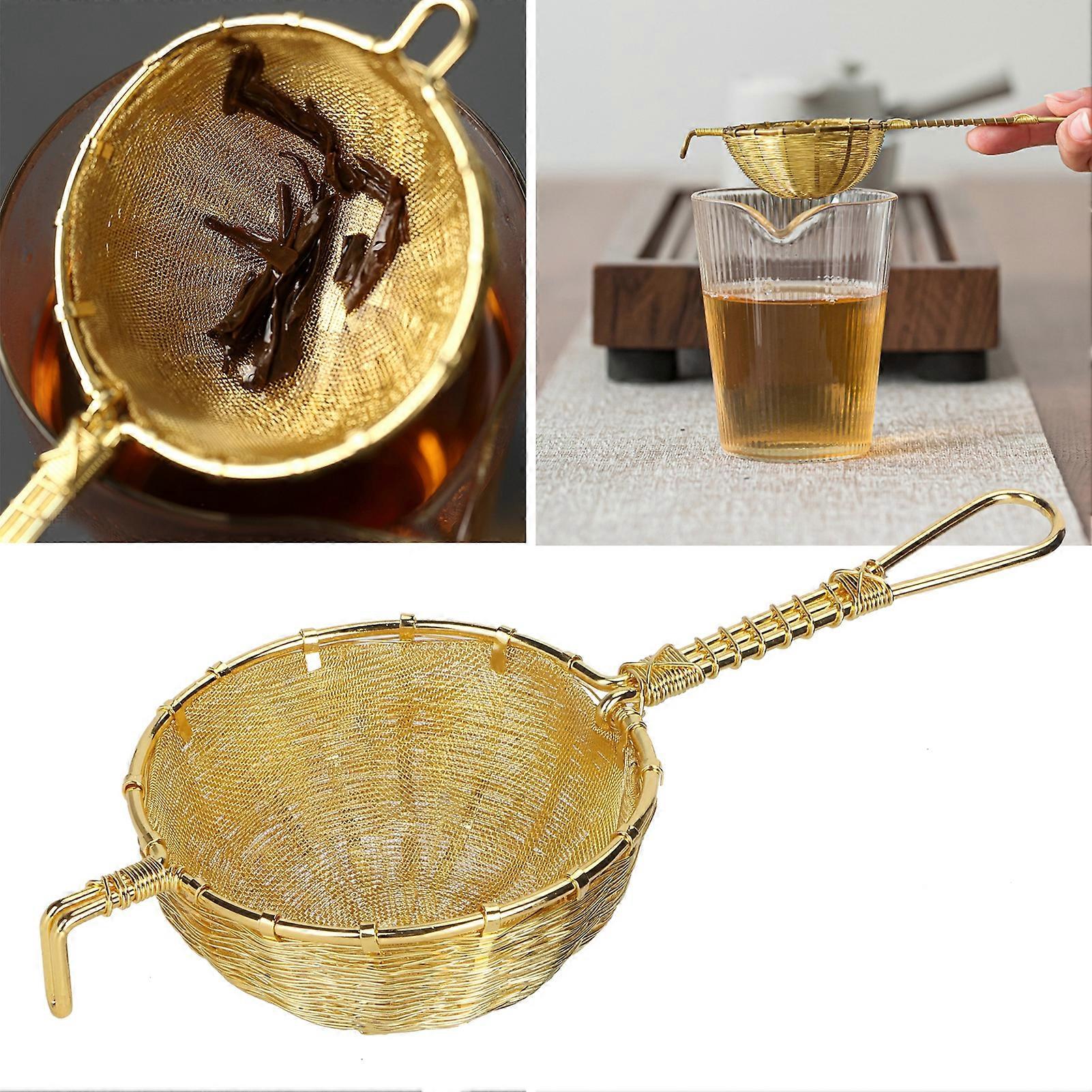 Handmade Copper Tea Infuser Strainer 15cm Reusable Filter