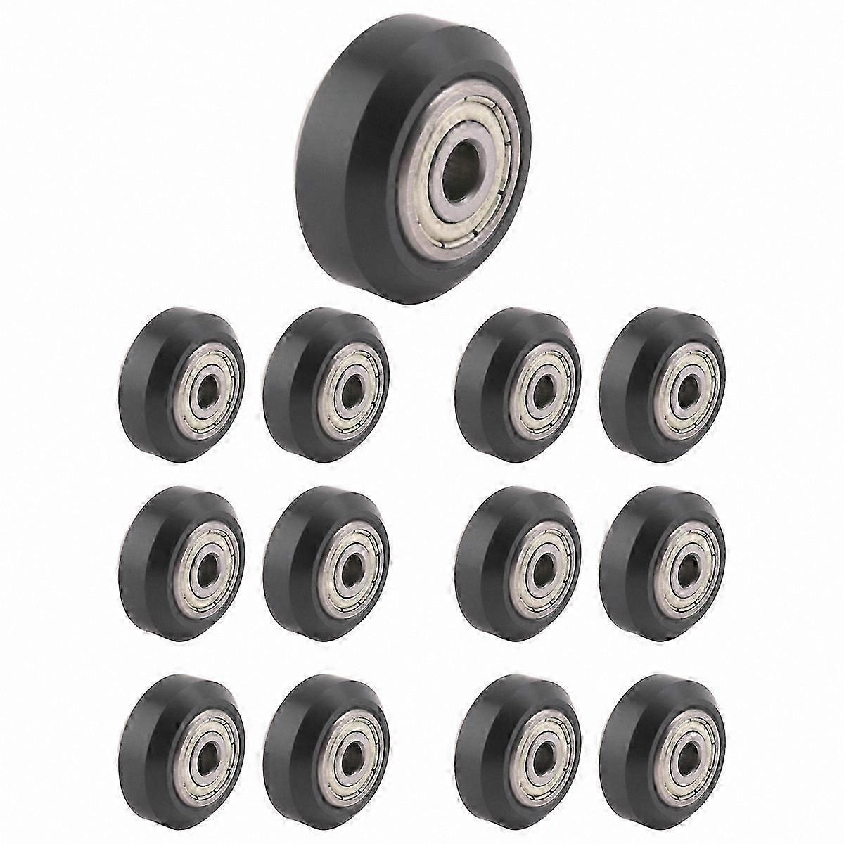 3D Printer Accessories: 13-Pack POM Pulley Wheels with 625ZZ Linear Bearings, Passive Round Rollers for CNC Machines and Motion Systems