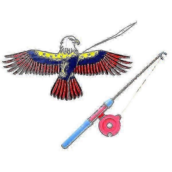 1 Set Plastic Eagle Kite DIY Outdoor Handheld Kite for Kids