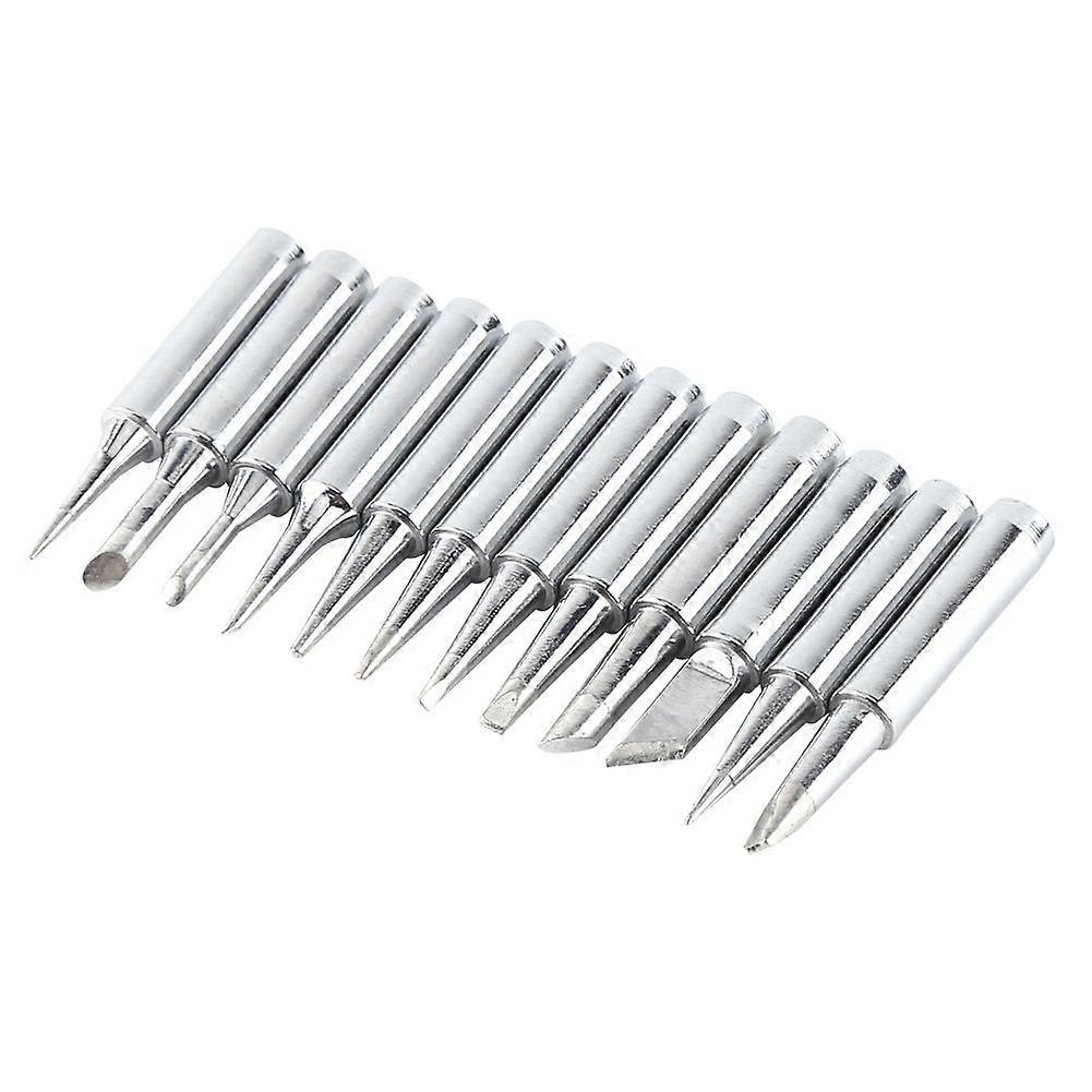 12Pcs  Lead free Replacement Soldering Solder Iron Tips Station Tool Kit