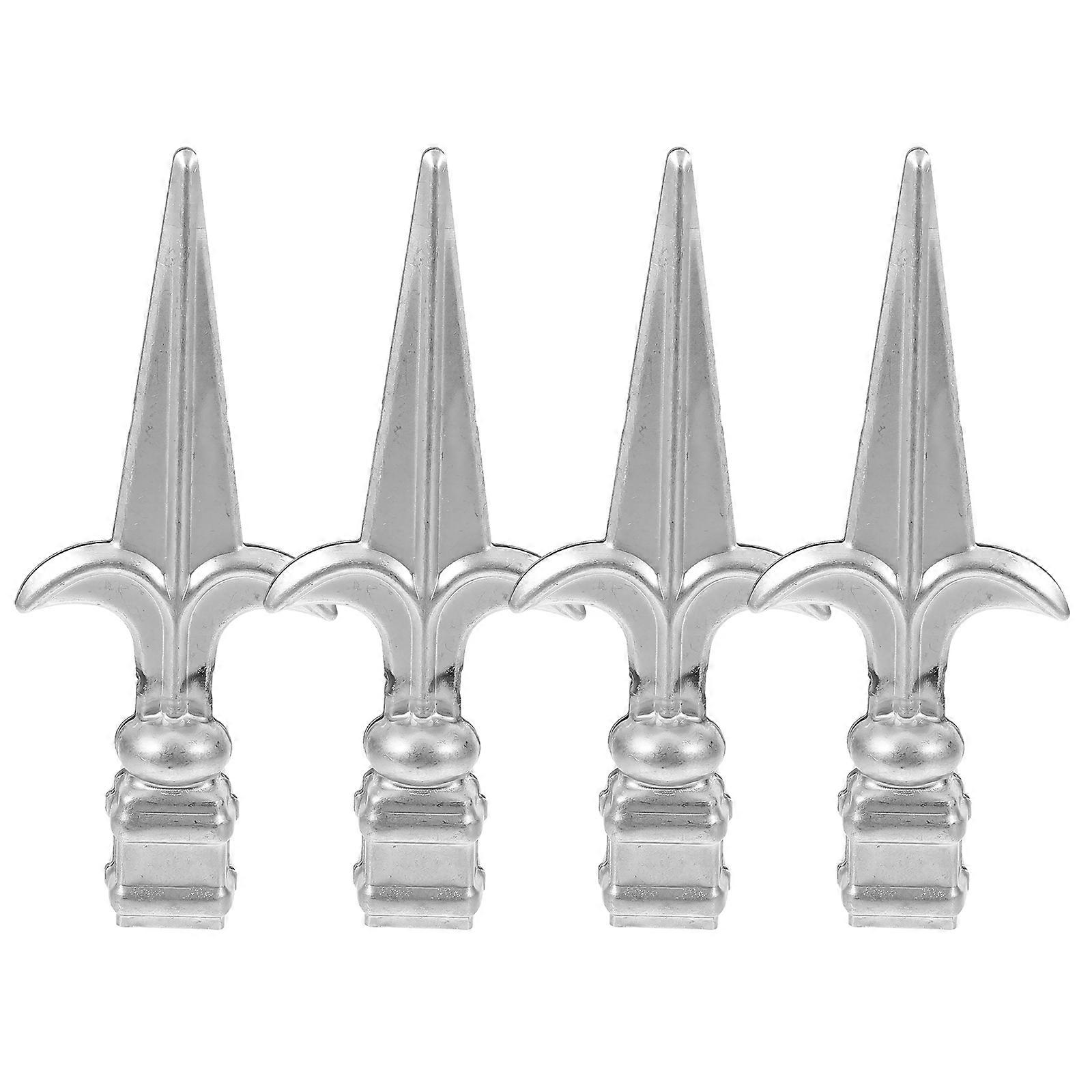 Outdoor Post Cap Silver Fence Post Finials for Railings 12Pcs