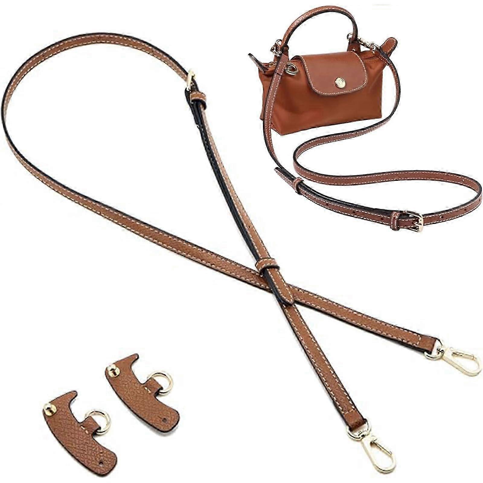 Leather handbag shoulder strap suitable for Longchamp with oil edge工艺 and multiple colors available