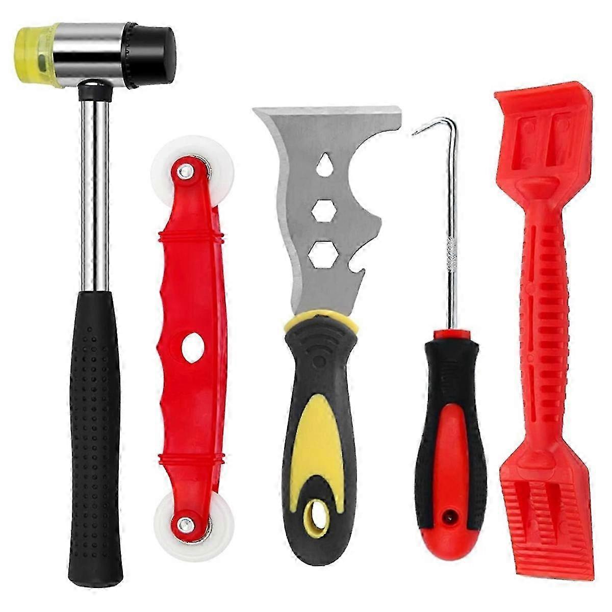 Window Glazing Tool Kit, Glazing Shovel Paddle for Deglazing Beading, Spline Removal Hook for Doors and Windows