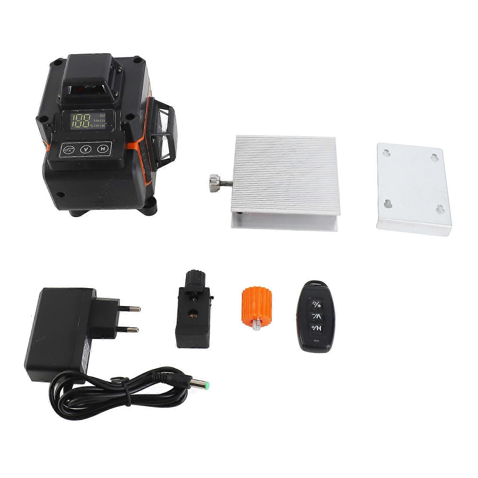 Leveling Tool 4D 16 Lines Self Leveling 360 Degrees Flexible Level Meter Horizontal Vertical High Definition Display for Construction Floor Tile
