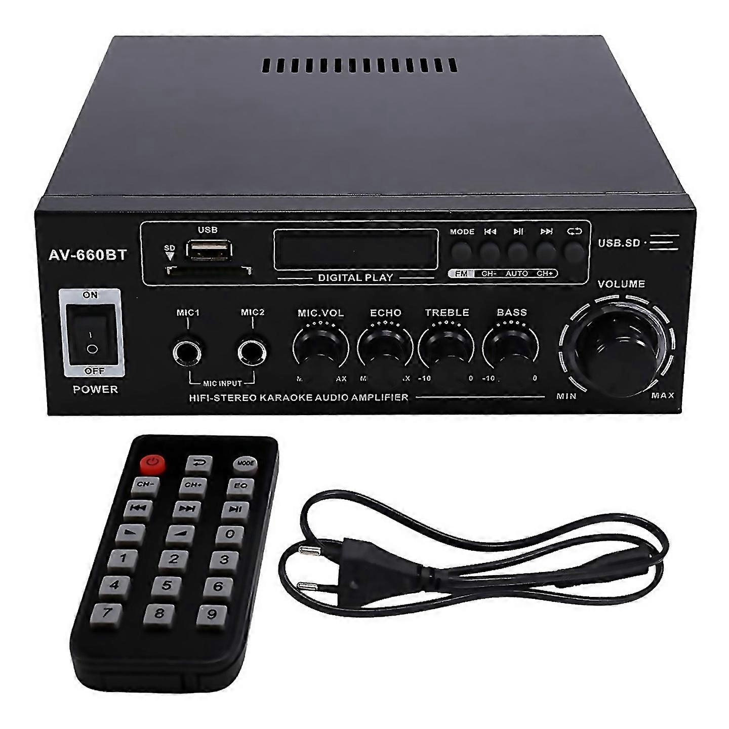 For Av660bt Bluetooth Sound Amplifier Power Amplifier Eu