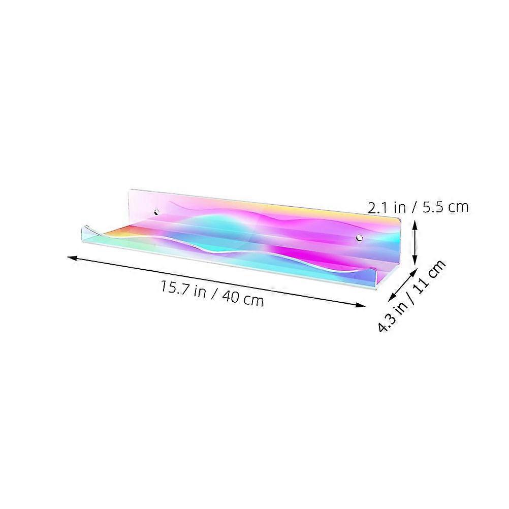 Acrylic Wall Mounted Floating Shelf for Storage 2Pcs Bathroom Display Organizer