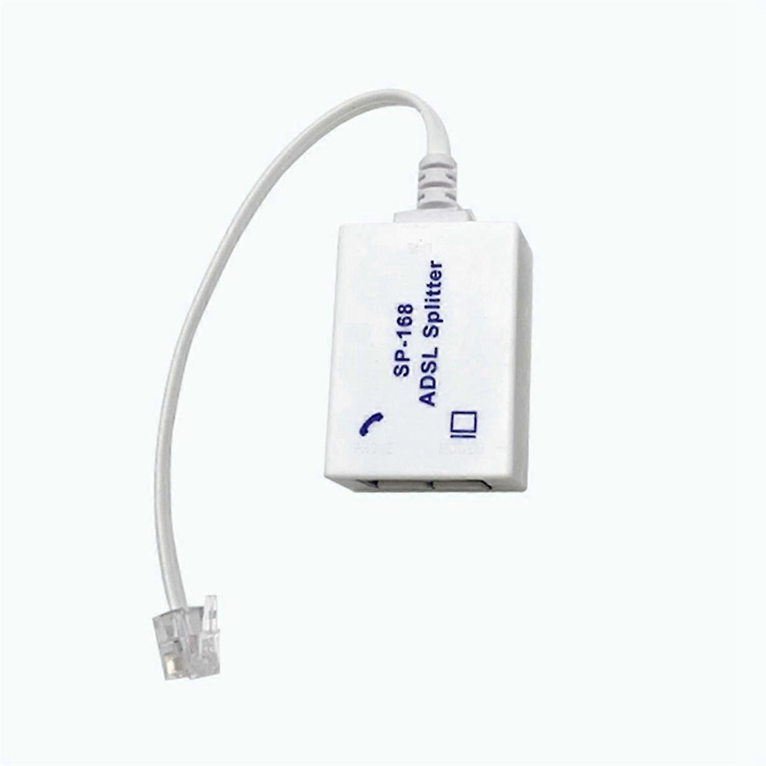 2Pcs DSL Filter Splitter ADSL Splitter for Phone Line Male to 2 Female RJ11 6P4C/6P2C Telephone Mode