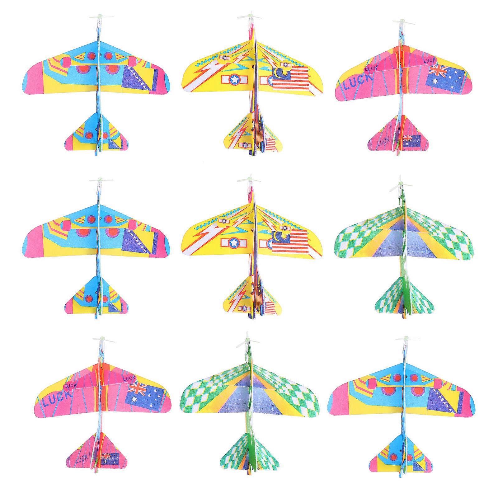 Assorted Color Airplane Toys Hand Throwing Plane Toys 12Pcs for Kids