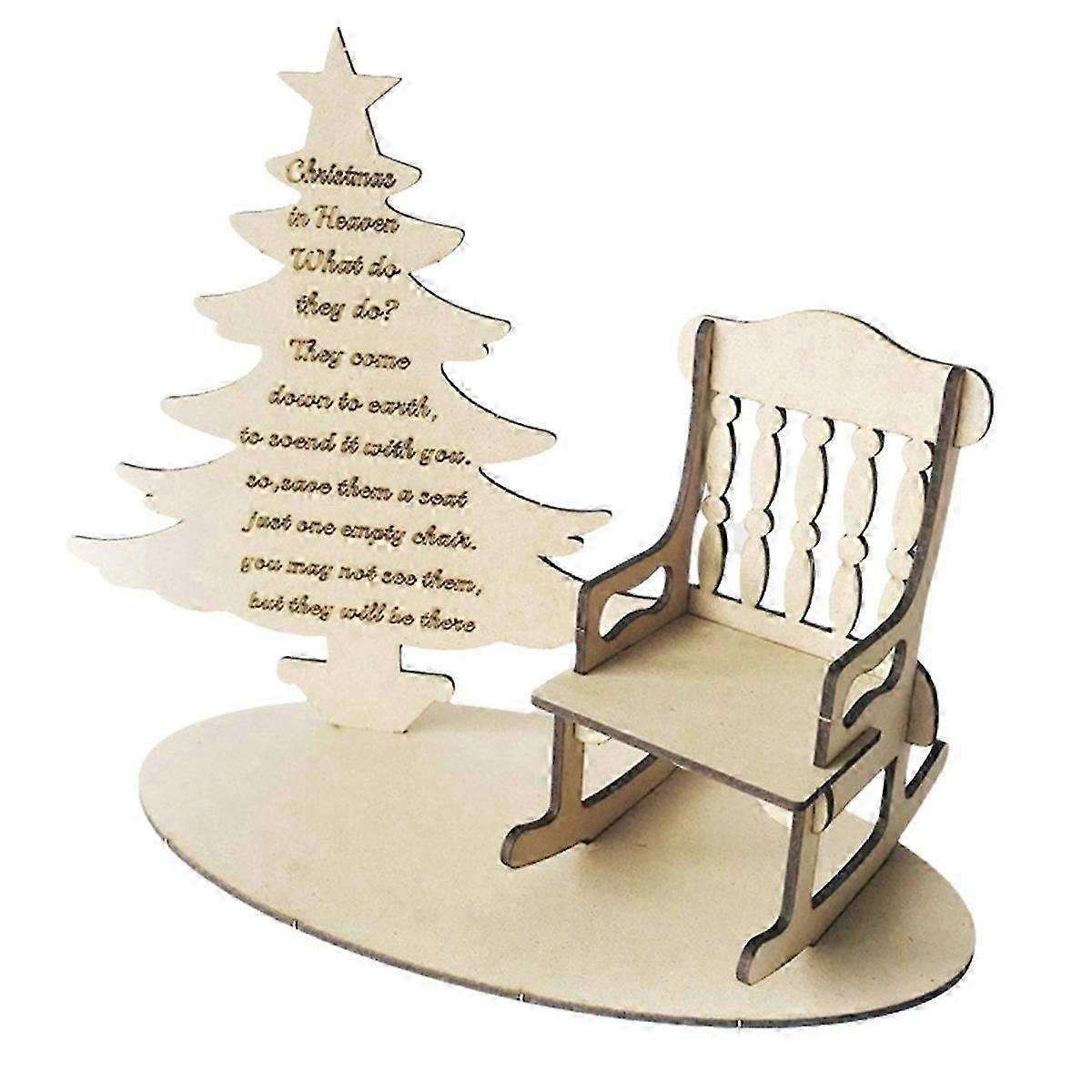 Christmas Decorations DIY Wooden Ornaments Christmas Rocker in Paradise Christmas Tree Poem to Remem