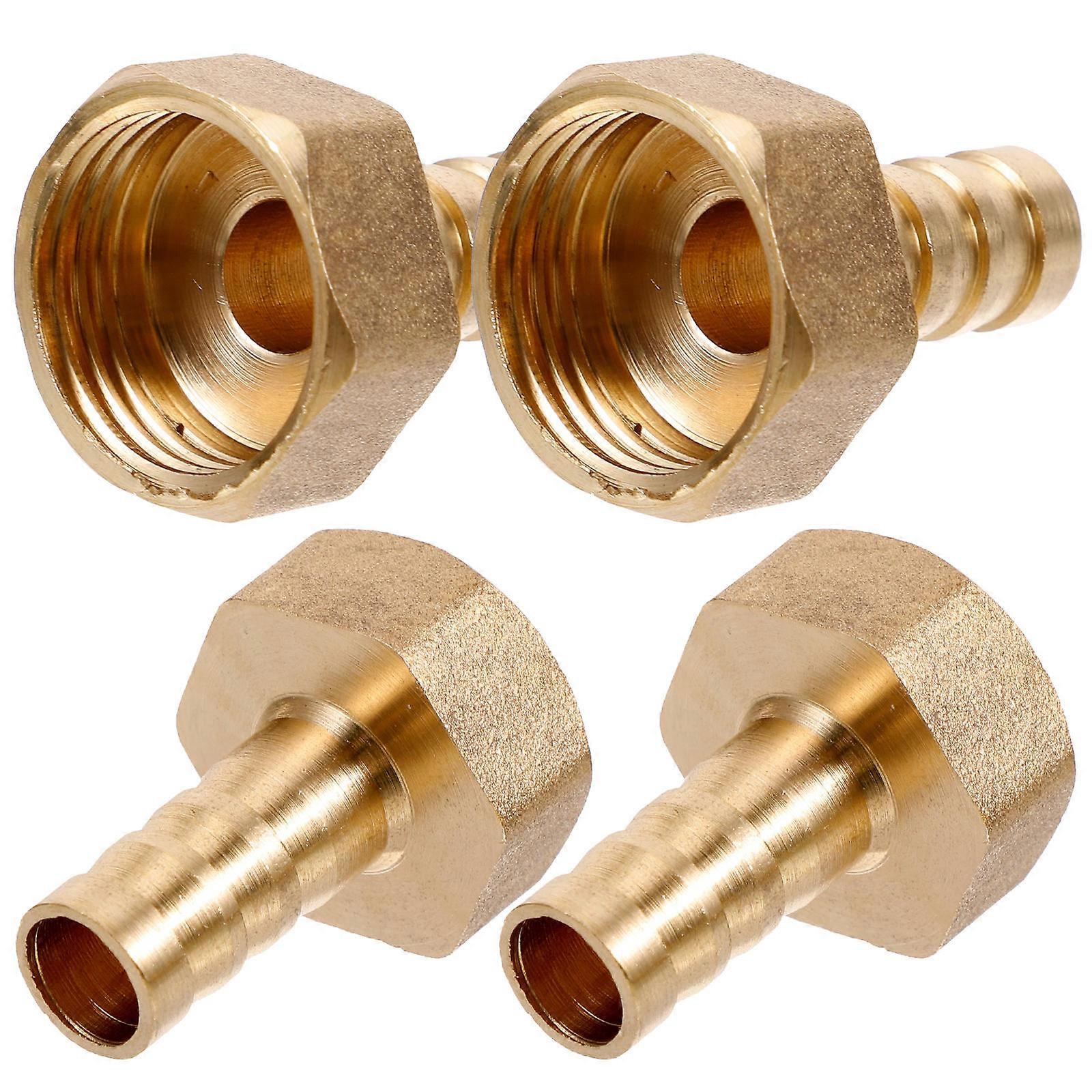 Air Pipe Adapter Brass Connector for Hose Barb Fittings 4Pcs Quick Adapter
