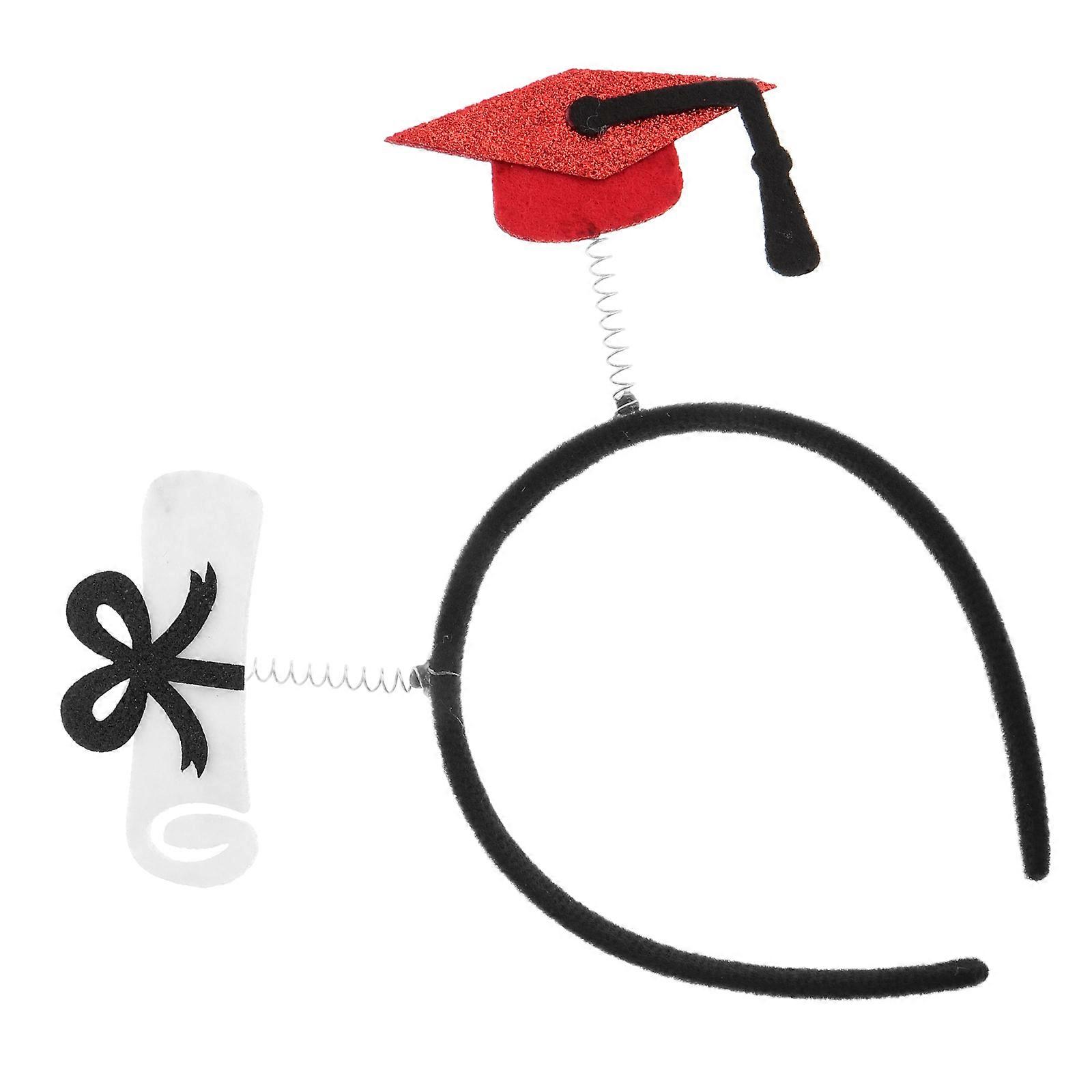 Graduation Cap Headband with Mini Graduation Cap for Party