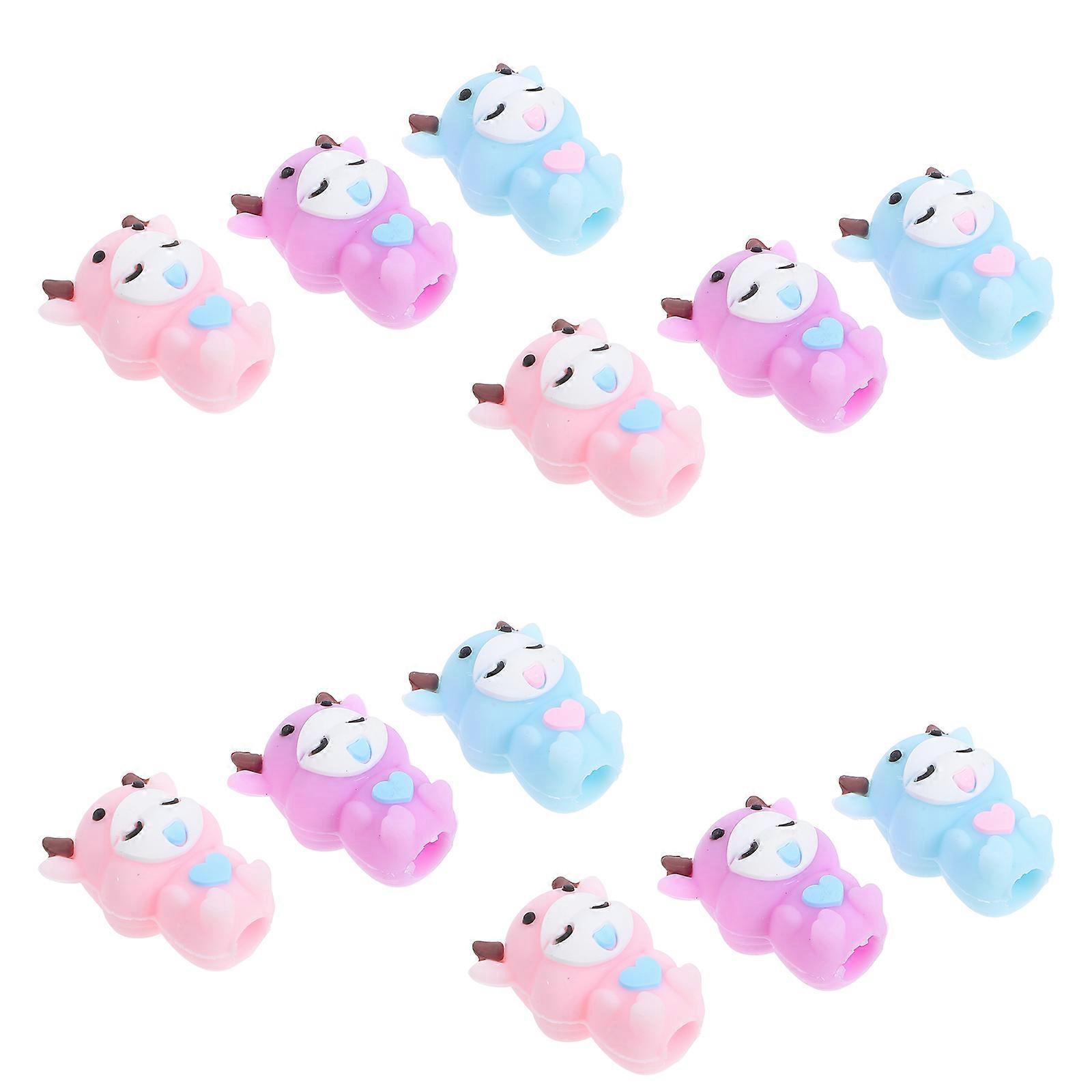 Fun Animal Shape Pencil Extenders for Kids School Office Use Cute Design Multi Color 12Pcs Protectors