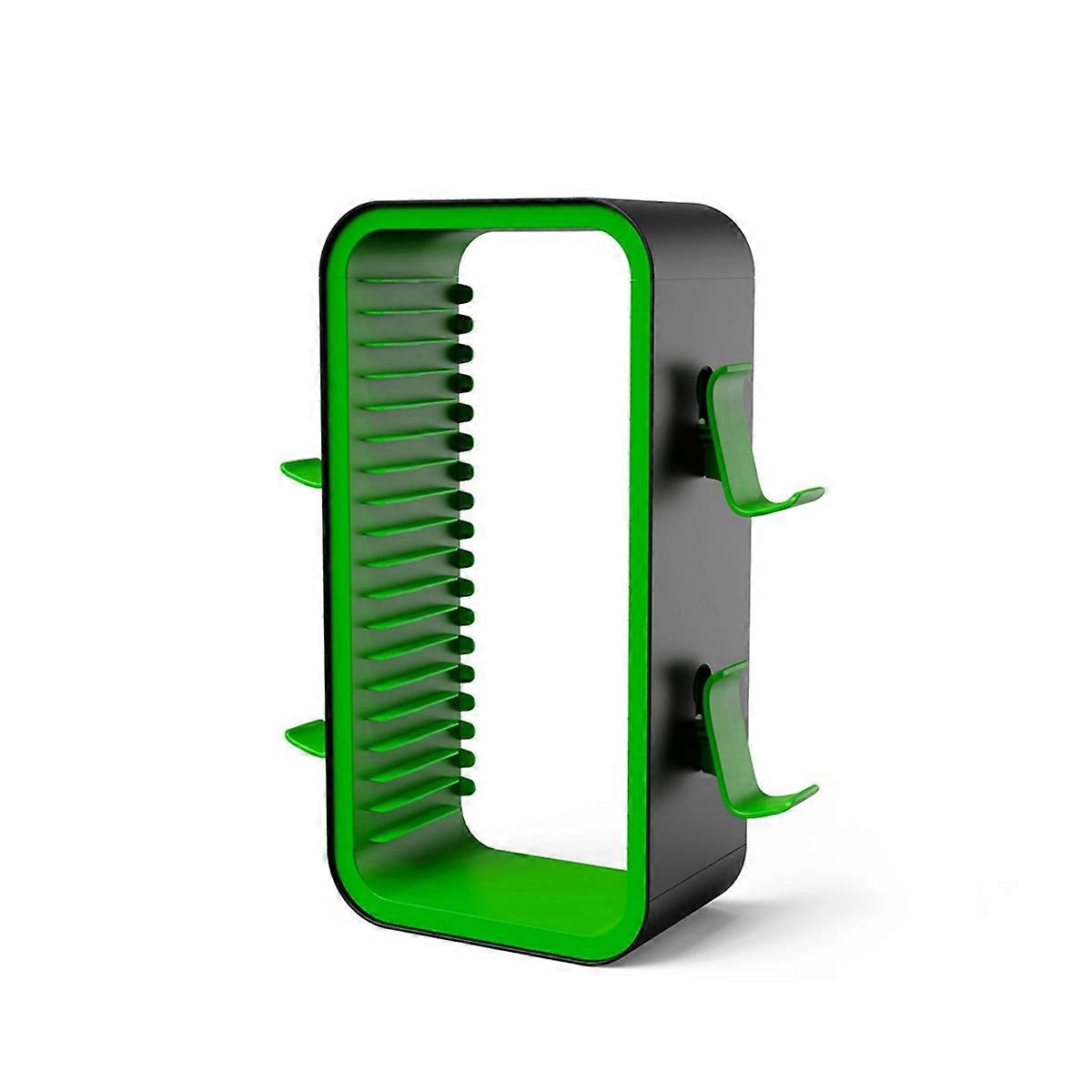 Game Storage Rack for Multi-Function Disc Rack Black-Green
