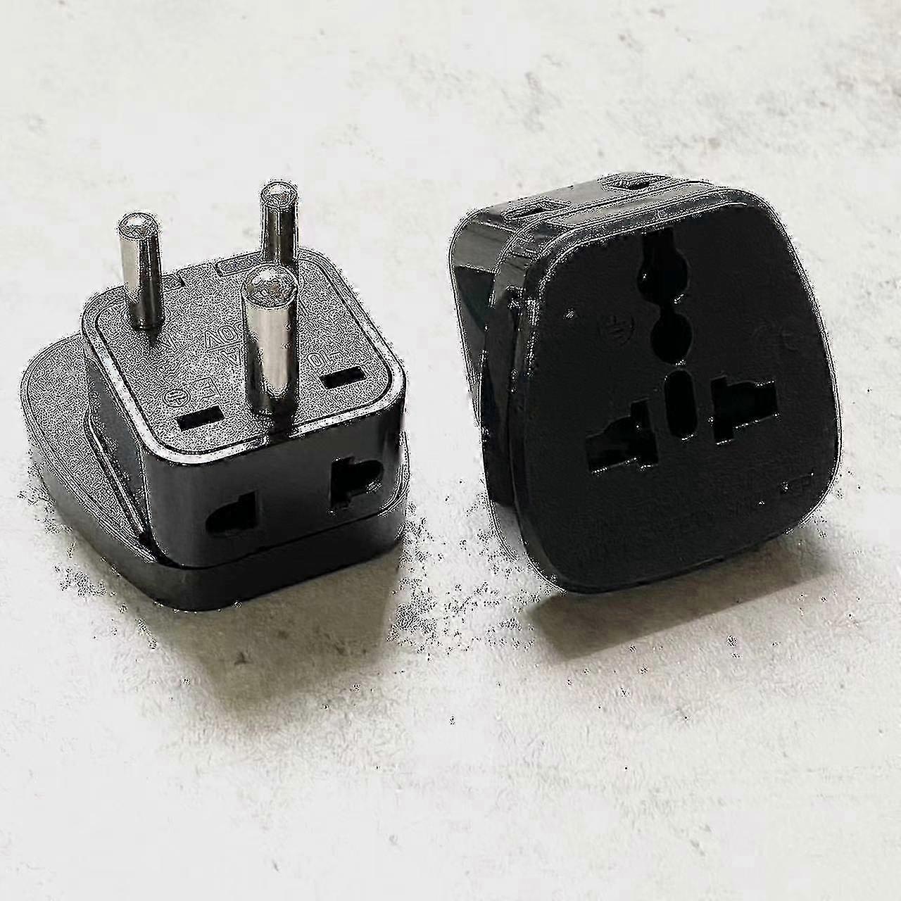 India Sri Lanka Type D Travel Adapter With 2 Power Outlet Black Color 1 To 2 To Uk Us Au Wall Socket