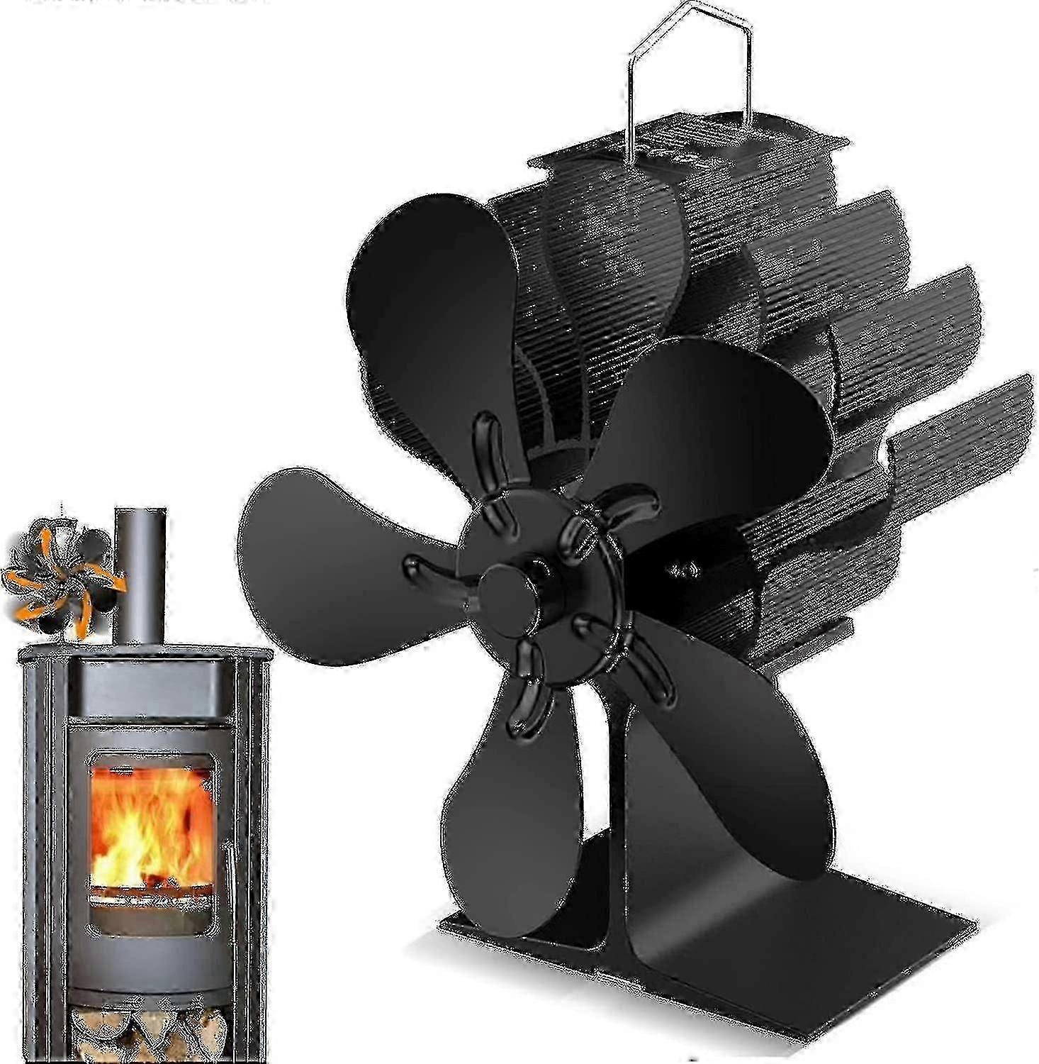 Heat Powered Fan for Log Burner and Wood Stove with Automatic Operation for Improved Heat Distribution and Energy Efficiency in Homes