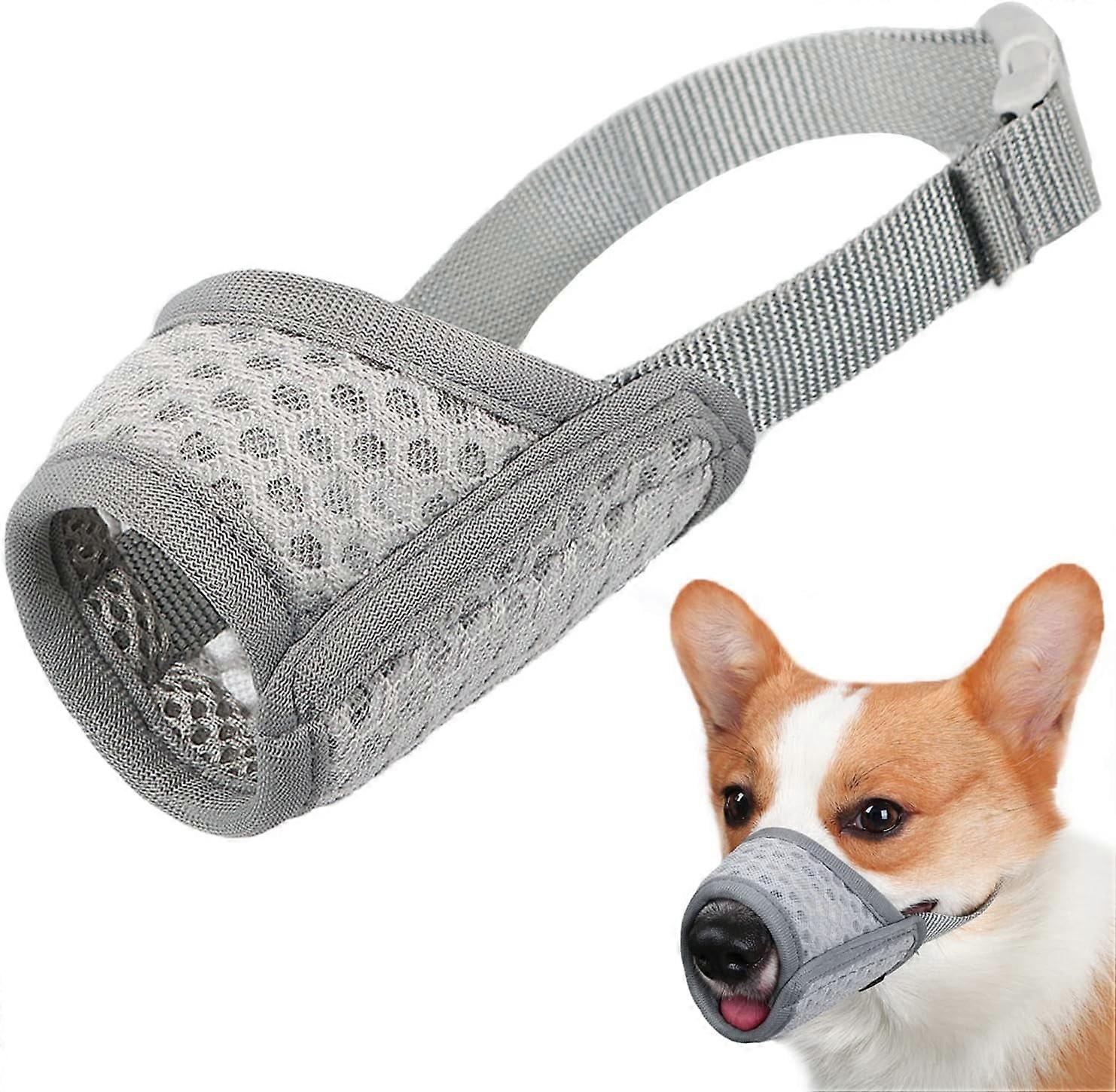 2Pcs Dog Muzzle, Soft Mesh Muzzle for Small Medium Large Dogs, Puppy Muzzle for Biting Chewing Grooming, Allows Panting Drinking