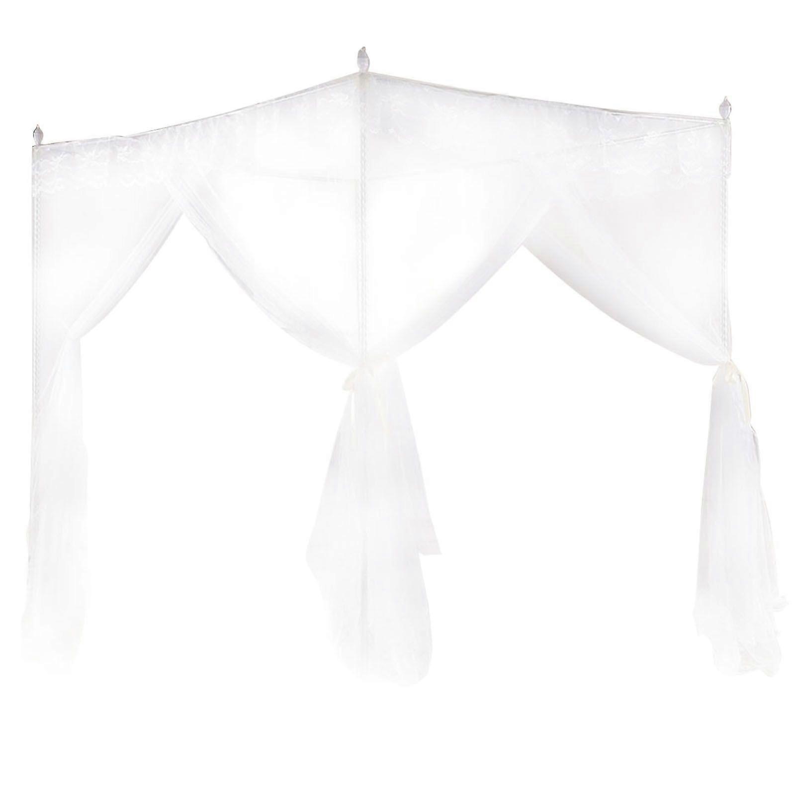 Luxury Princess Three Side Openings Bed Curtain Canopy Netting Mosquito Net Bedding (L)