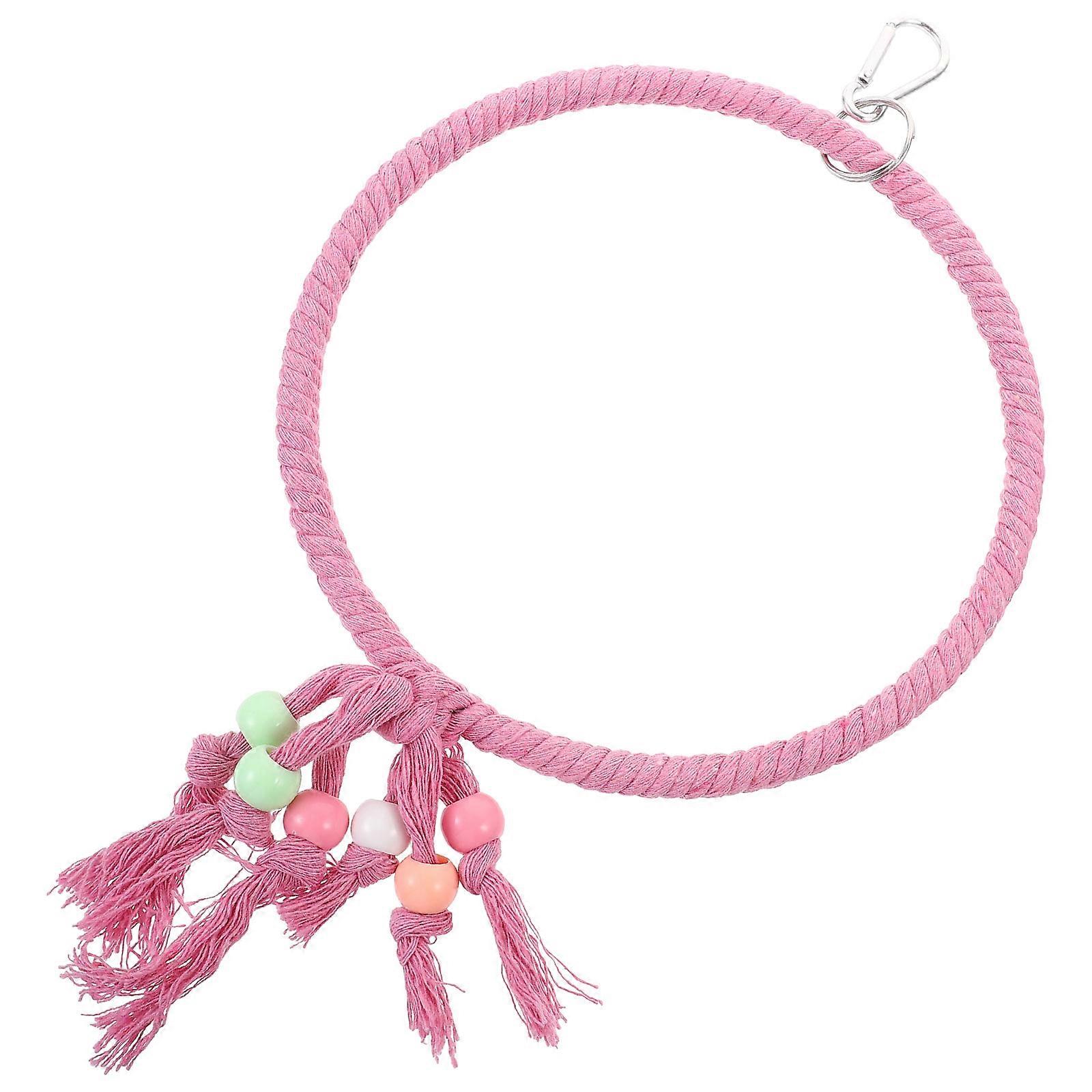 Durable Parrot Stand Toy for Bird Plaything 5Pcs Pink Parakeet Perch