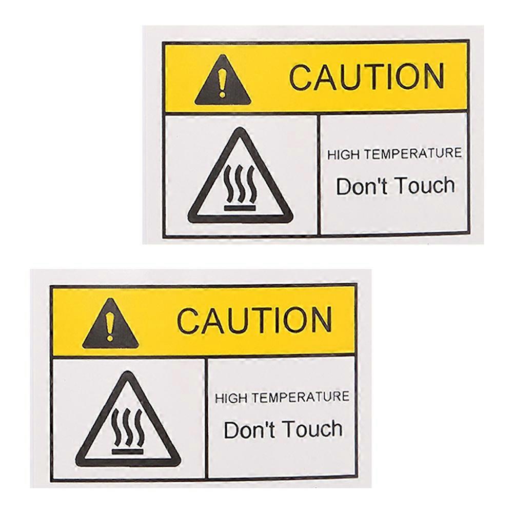 Caution Hot Surface Warning Labels Stickers for Industrial Use 10 Sheets