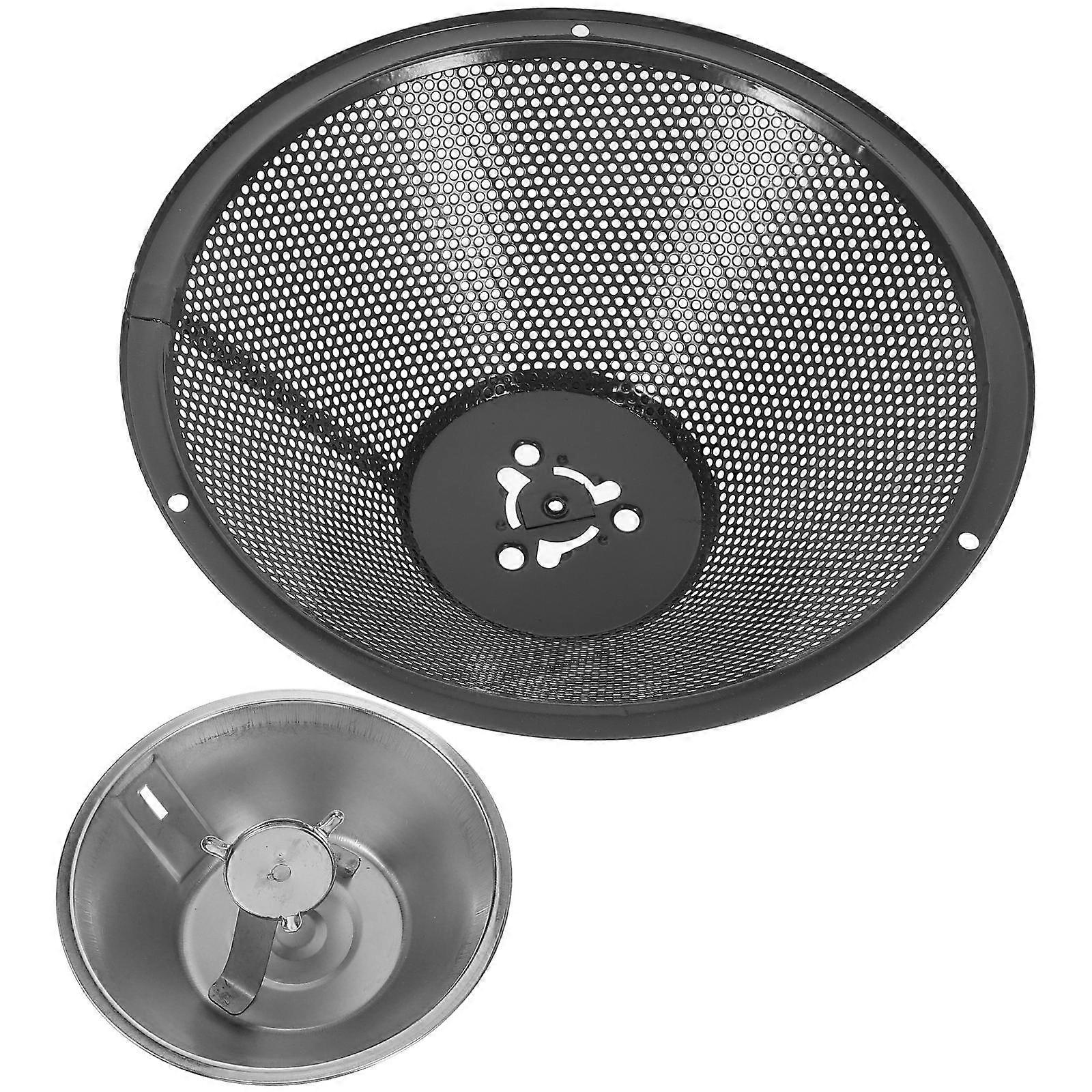 Kitchen Exhaust Fan Filter Mesh Round Grease Filter 4Sets Black Material