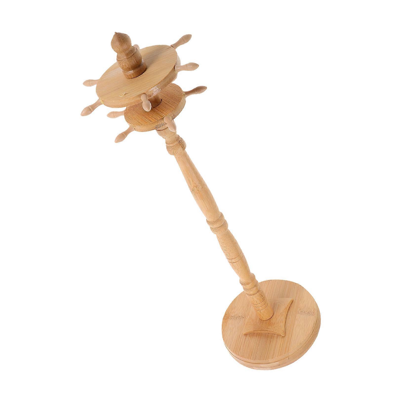 Multi-Purpose Pen Holder Bamboo Hanging Rack for Storage Use 2Pcs Khaki