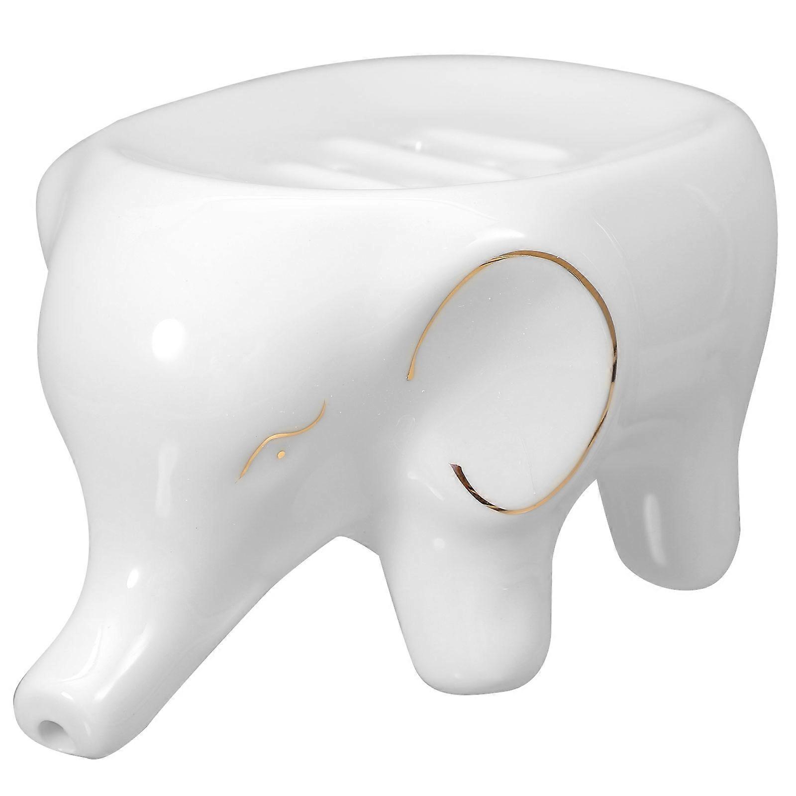 Ceramic Soap Holder Cute Soap Dish for Bathroom Use 3Pcs White Set