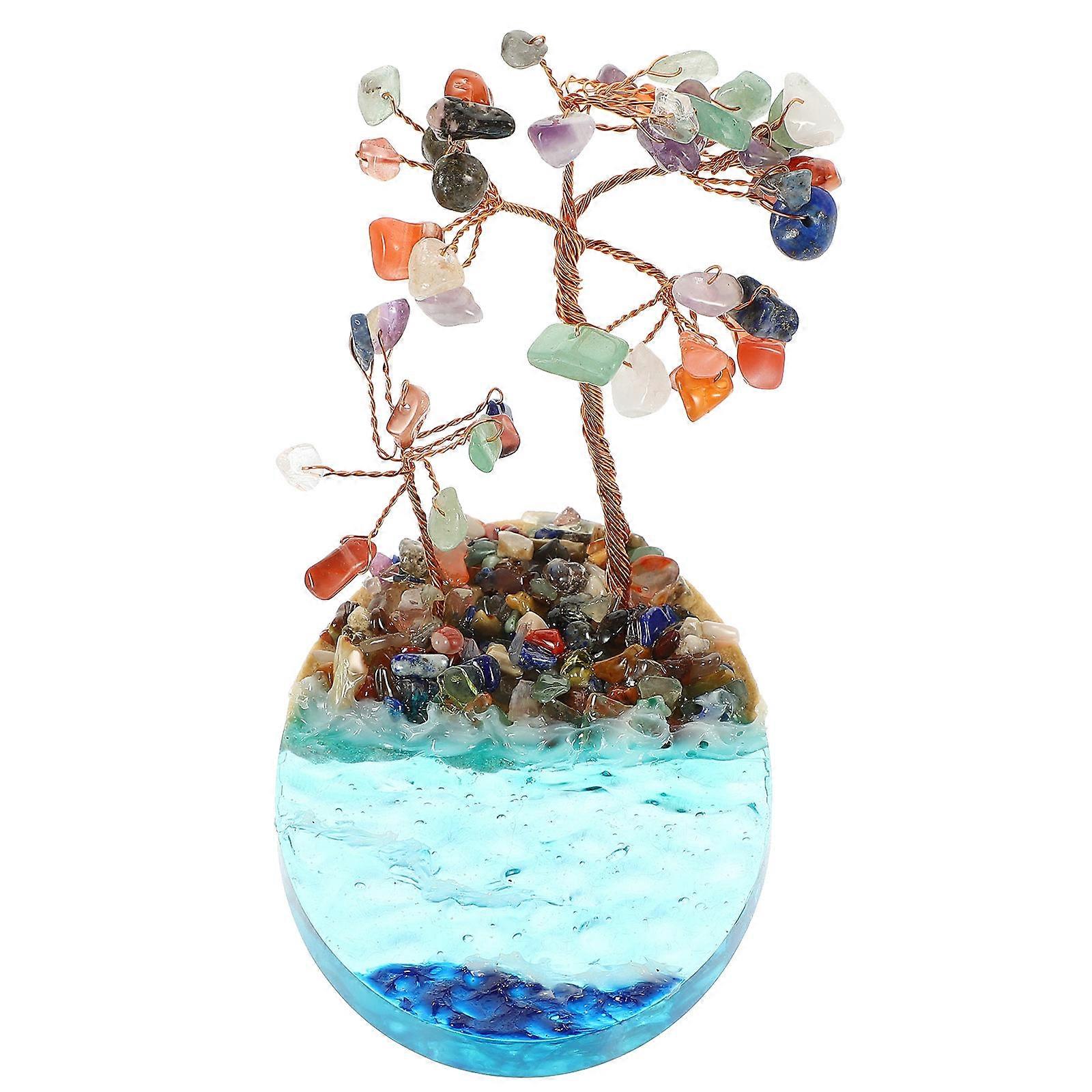 3Pcs Micro Landscape Decor Resin Ornament for Desktop Seaside Decoration