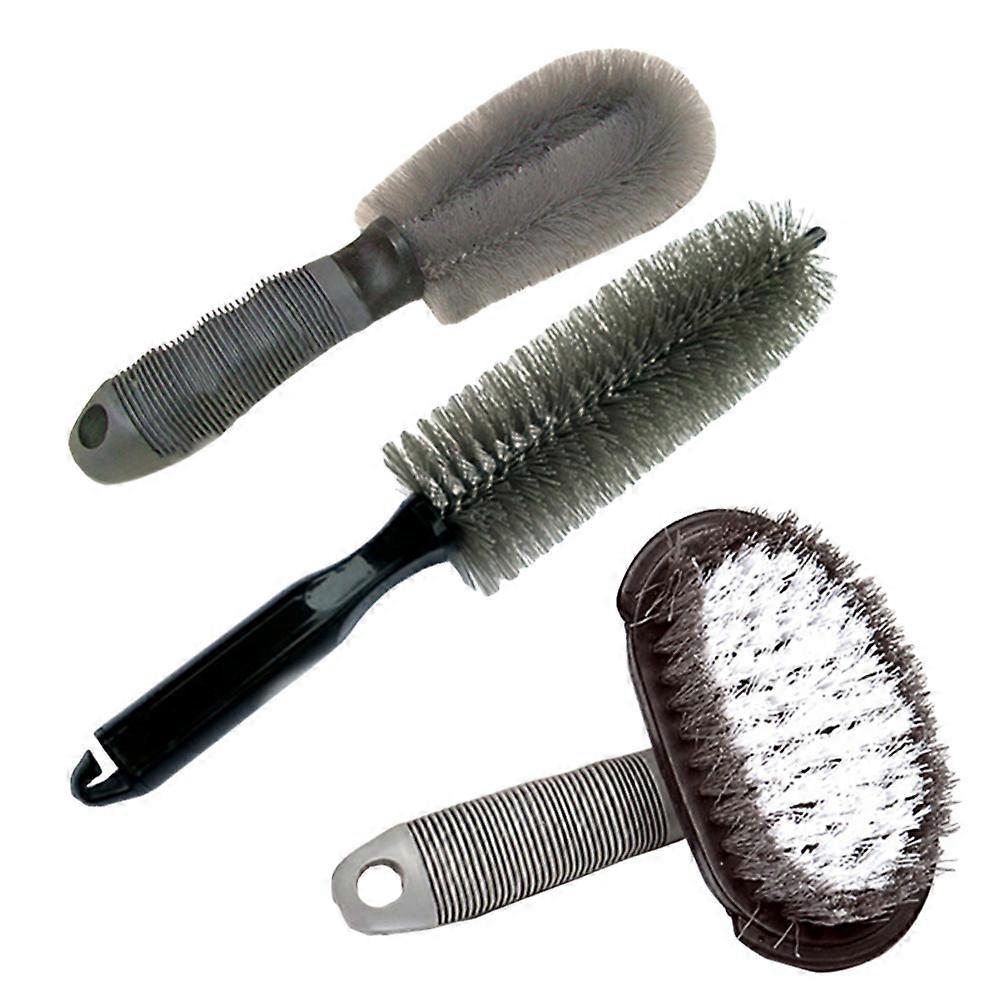 Car Wheel Brush 3 in 1 Rim and Tire Brush Set 2Pcs for Multipurpose Use