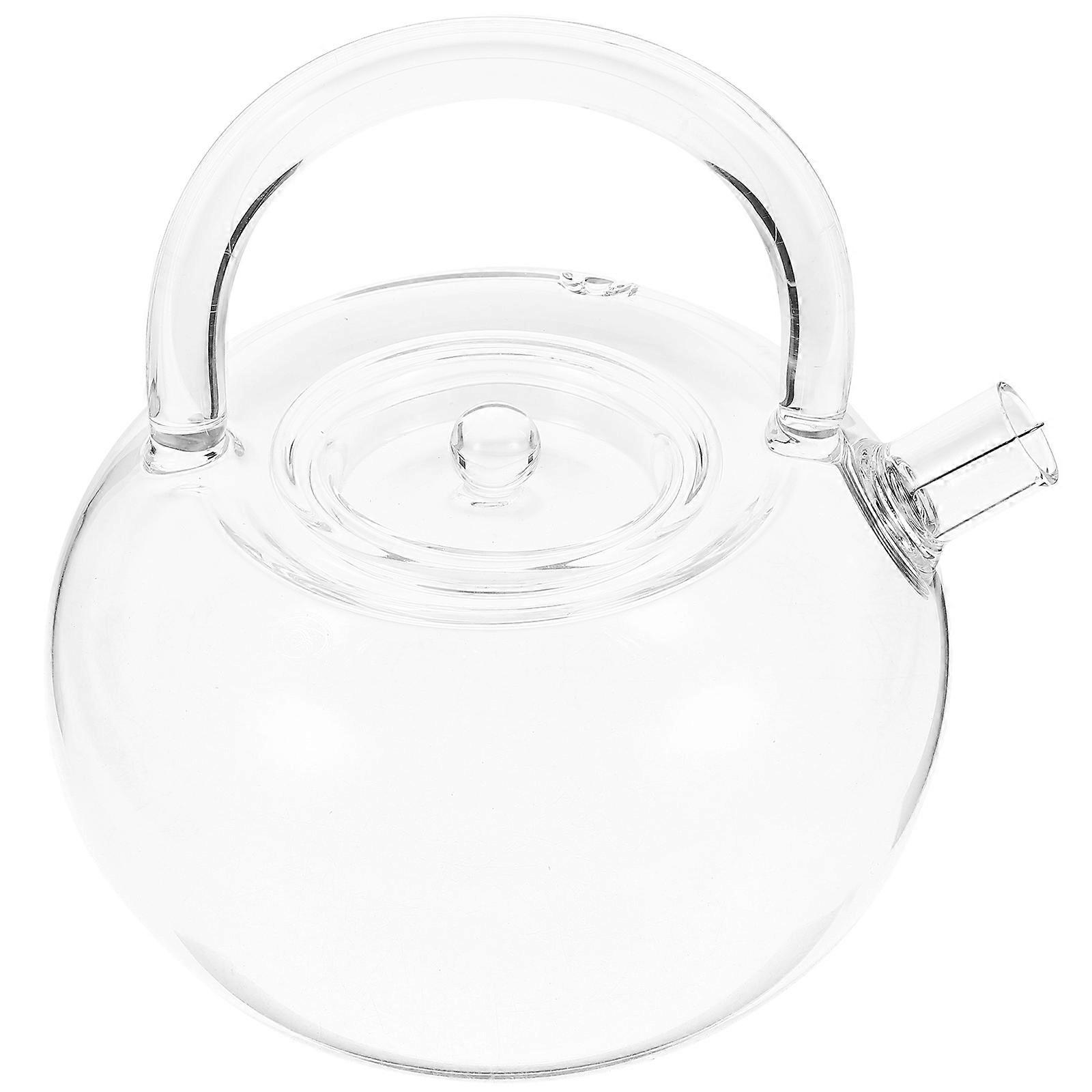 Glass Stovetop Kettle Kung Fu Teapot for Storage Use White Clear Teapot