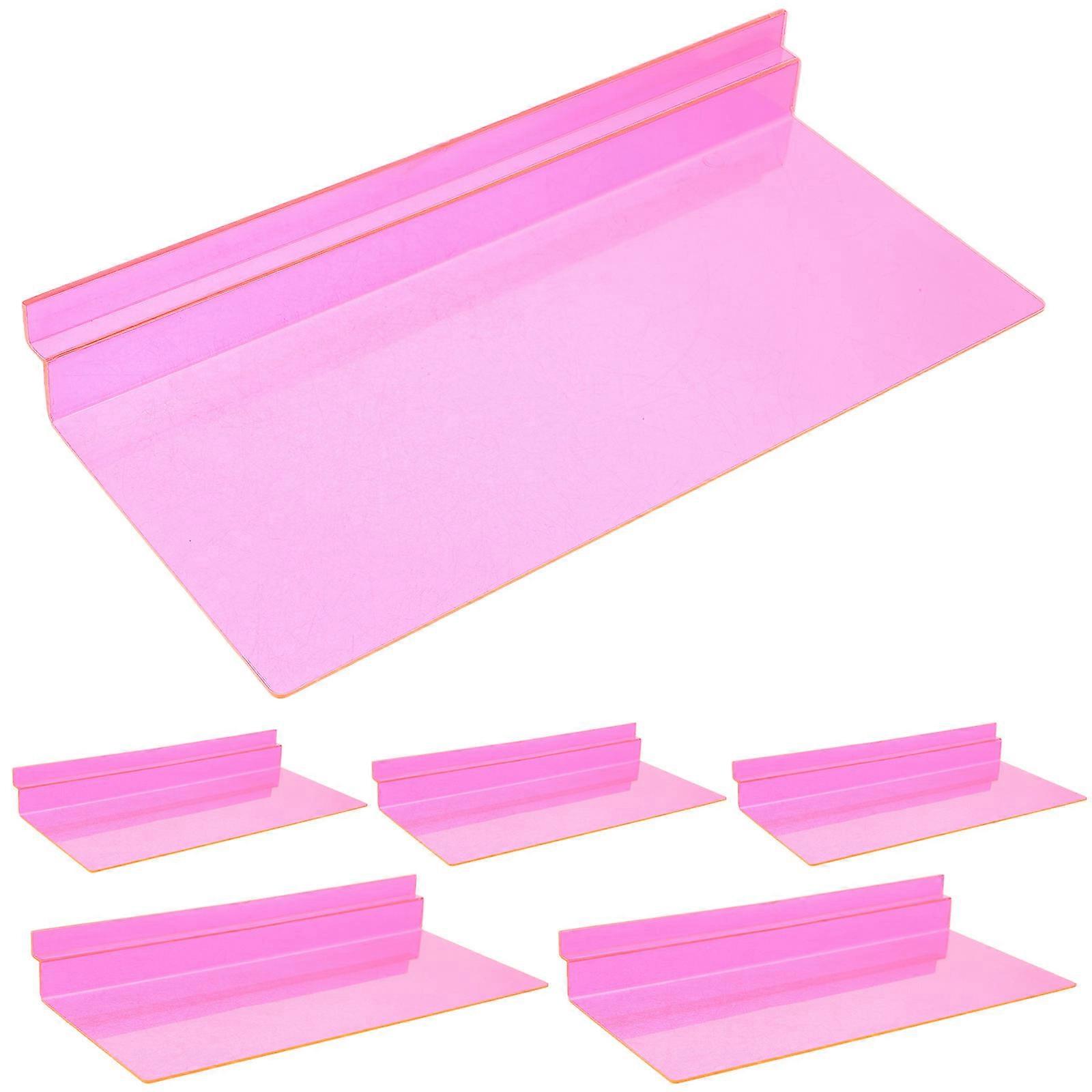 Pink Plastic Shoe Shelves Display Rack for Sneakers 12 Pieces