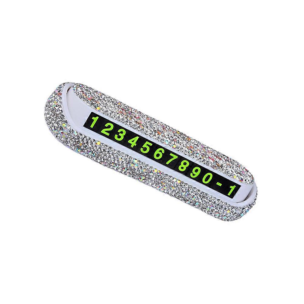 Temporary Parking Number Card Car Parking Plate for Vehicle Use 1Pcs White