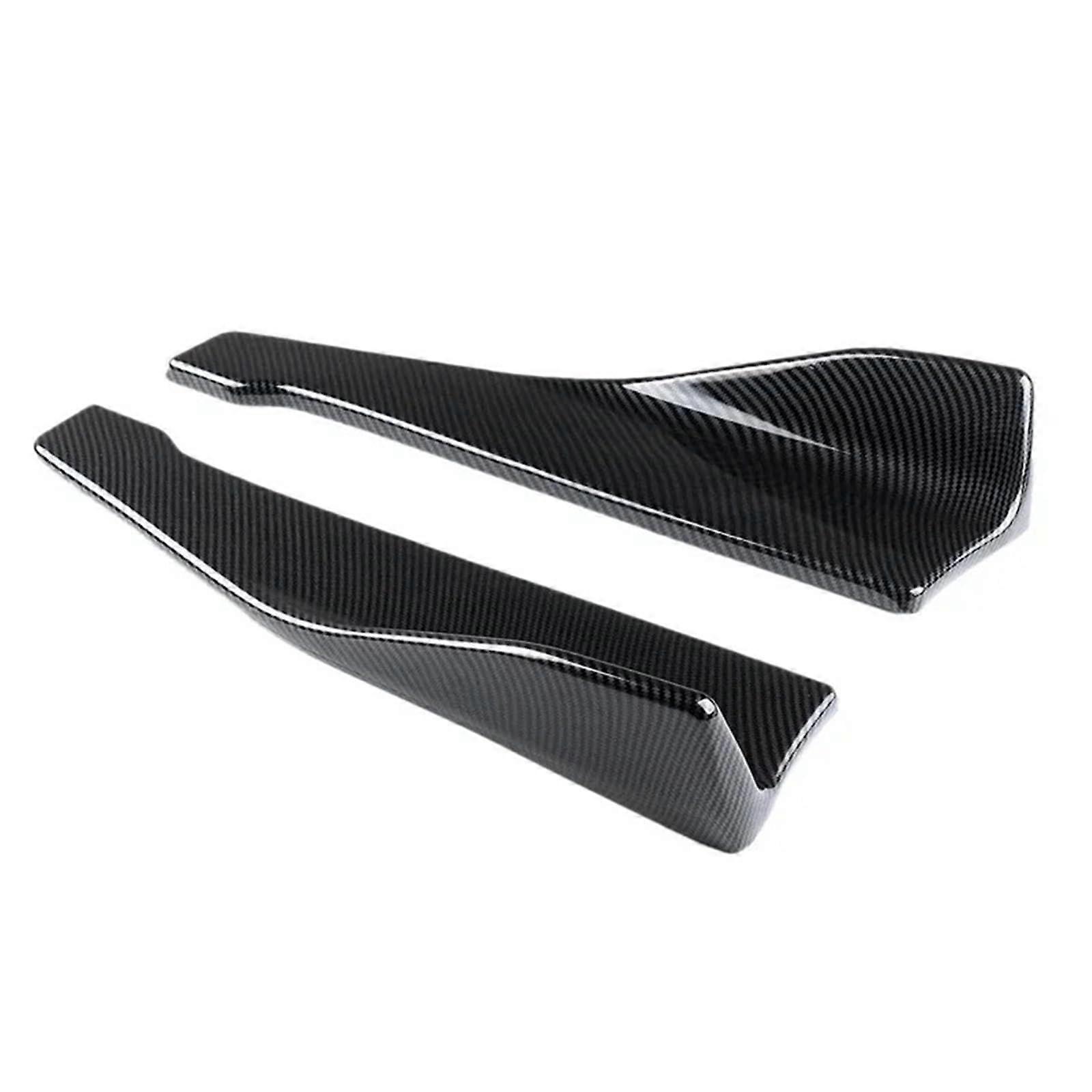 48CM Carbon Fiber Side Skirt Lip Splitters For BMW E90 E92 E93 E60 E61 Rear Bumper Canards Cover Extension Kit