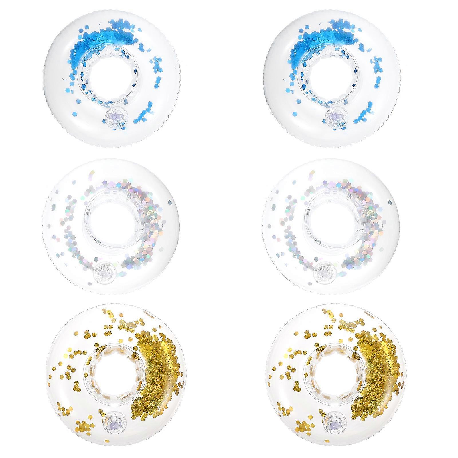 Inflatable Beverage Coaster Floating Cup Holder for 18Pcs Beach Party Use