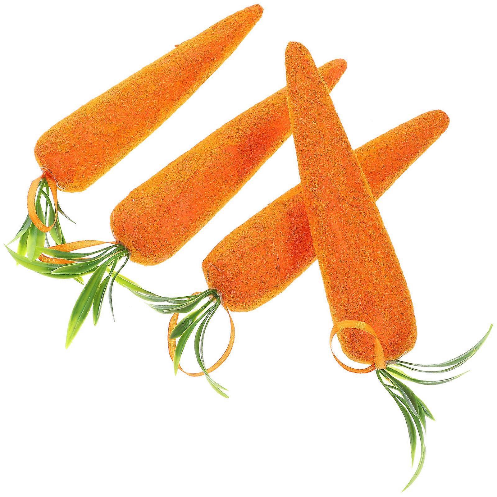 Foam Artificial Carrots Easter Hanging Decor Carrot Ornament 16Pcs Set