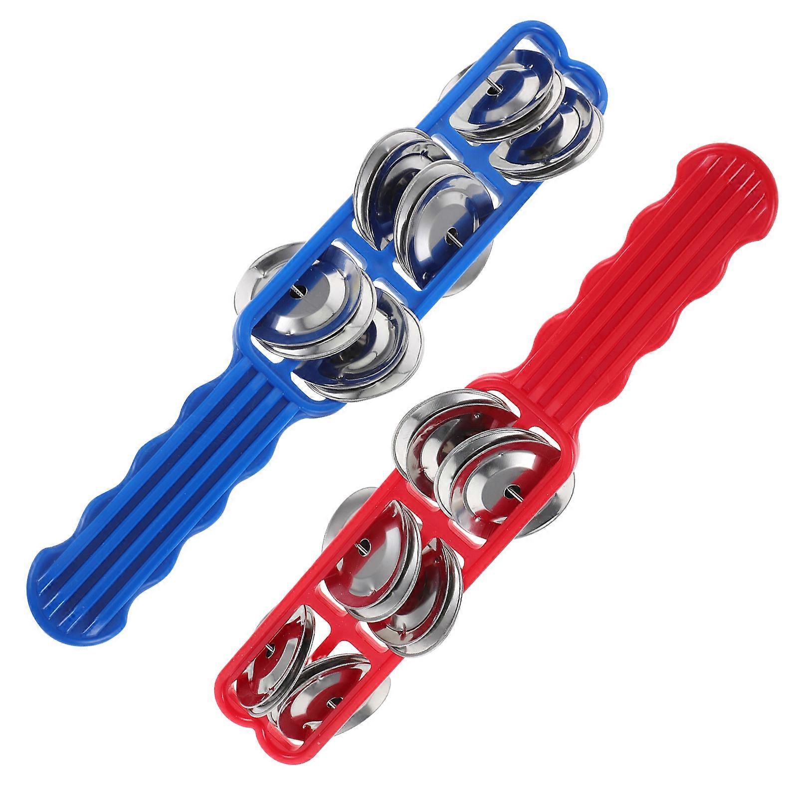 Percussion Bell Musical Instruments for Playing Use 6Pcs Kids Handheld Tambourine Bells