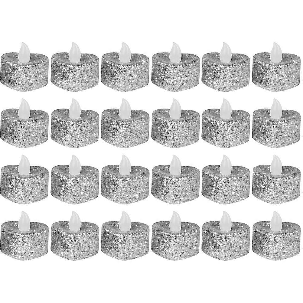 Flameless Heart Shaped Candle Lights for Romantic Use 72Pcs