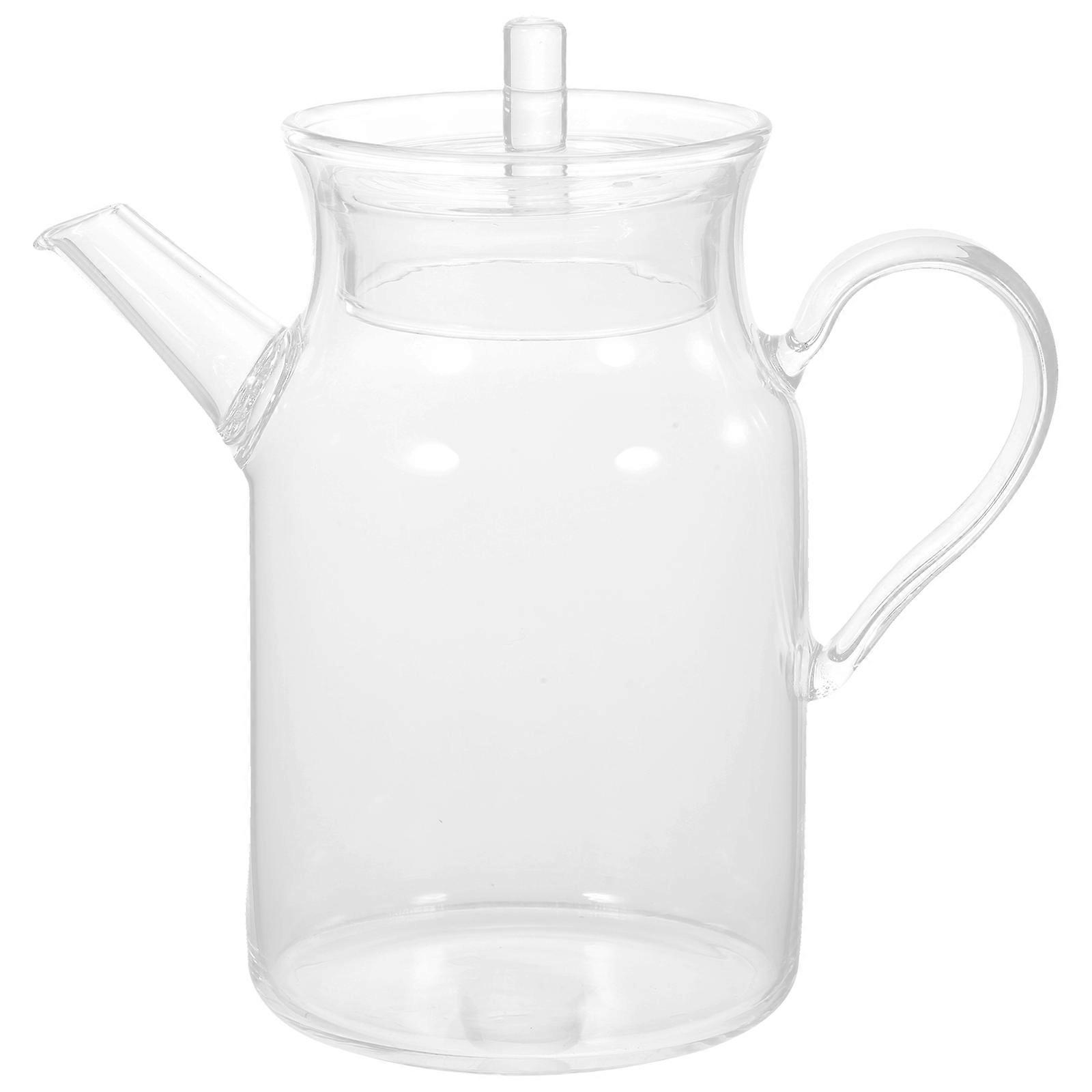 Glass Flower Tea Pot for Home Use Handheld Portable 4Pcs Pack