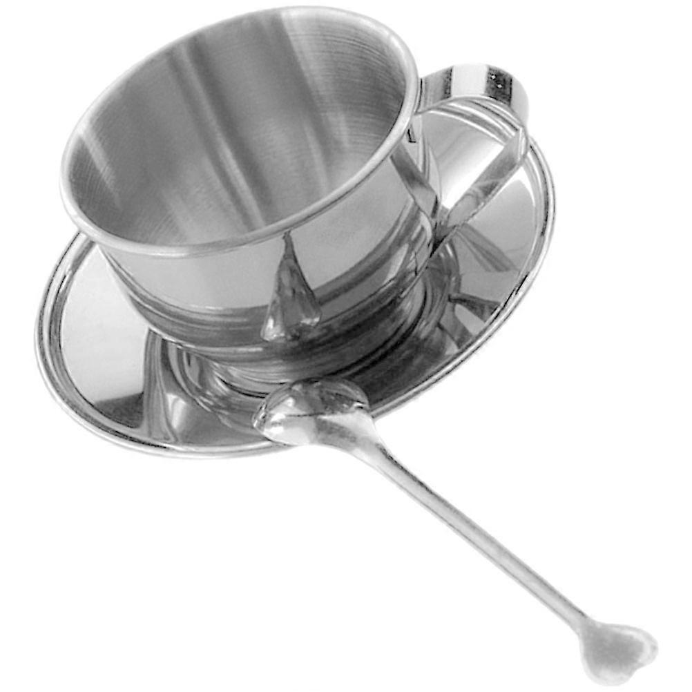 3 Sets Simple Design Tea Cup Saucer Spoon For Home Or Office Use Featuring Ergonomic Holding Coffee