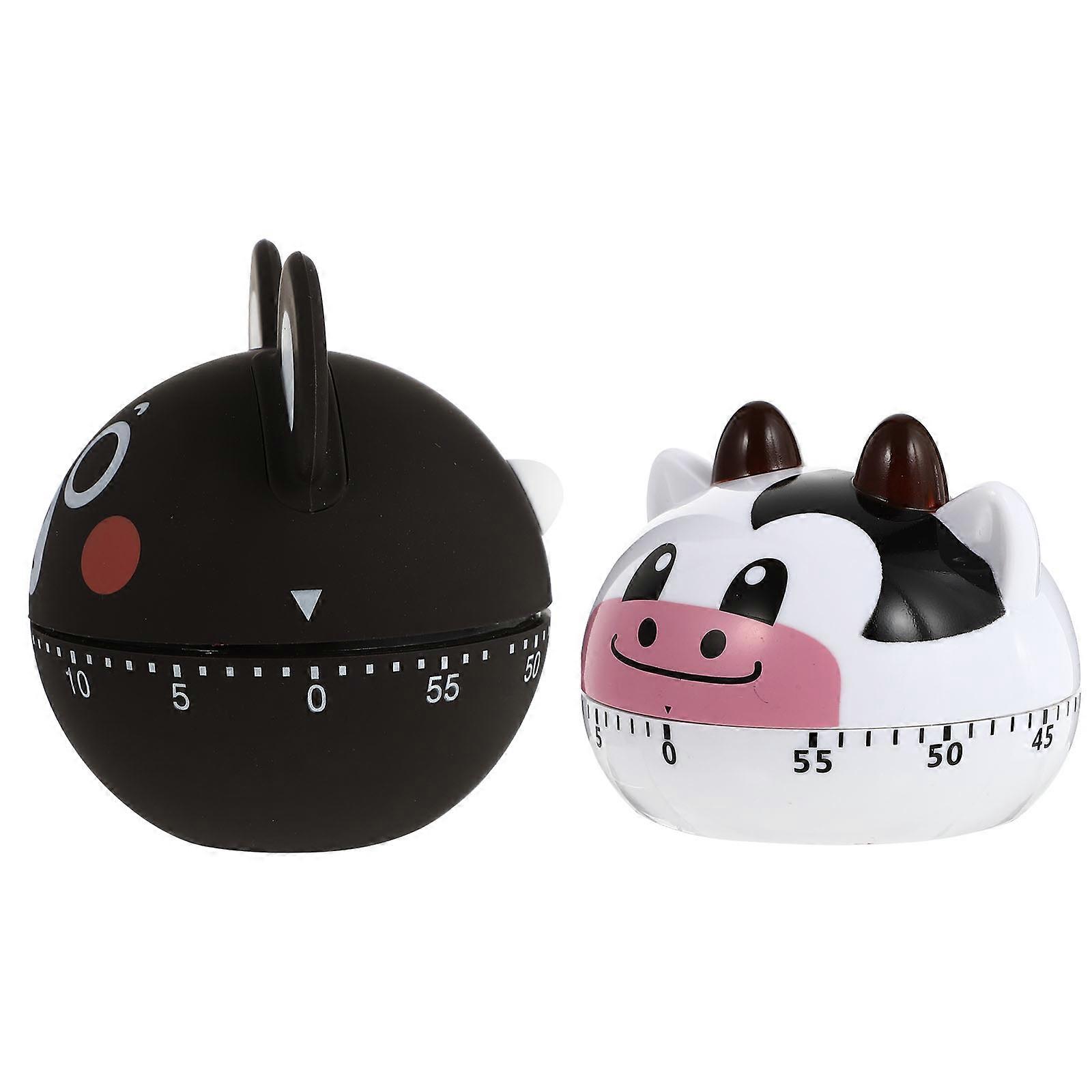 Cartoon Kitchen Timer Mechanical Cooking Time Reminder for Home Use 4Pcs